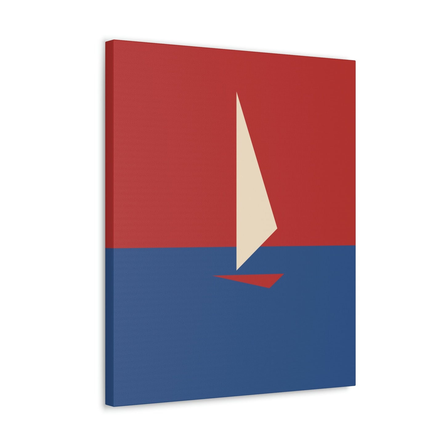 Sailboat Sea Minimalist Abstract Aesthetic Classic Art Canvas Gallery Wraps Ichaku [Perfect Gifts Selection]