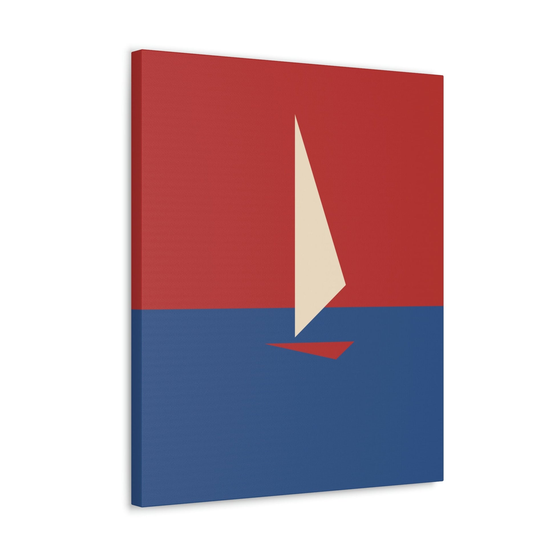 Sailboat Sea Minimalist Abstract Aesthetic Classic Art Canvas Gallery Wraps Ichaku [Perfect Gifts Selection]