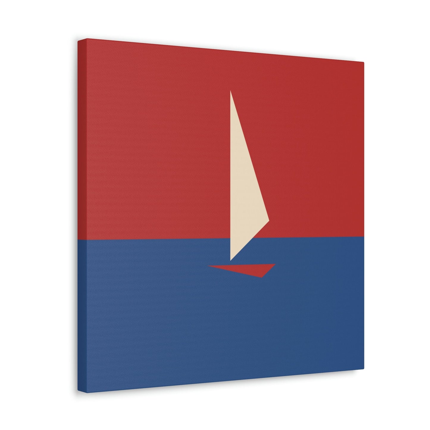 Sailboat Sea Minimalist Abstract Aesthetic Classic Art Canvas Gallery Wraps Ichaku [Perfect Gifts Selection]