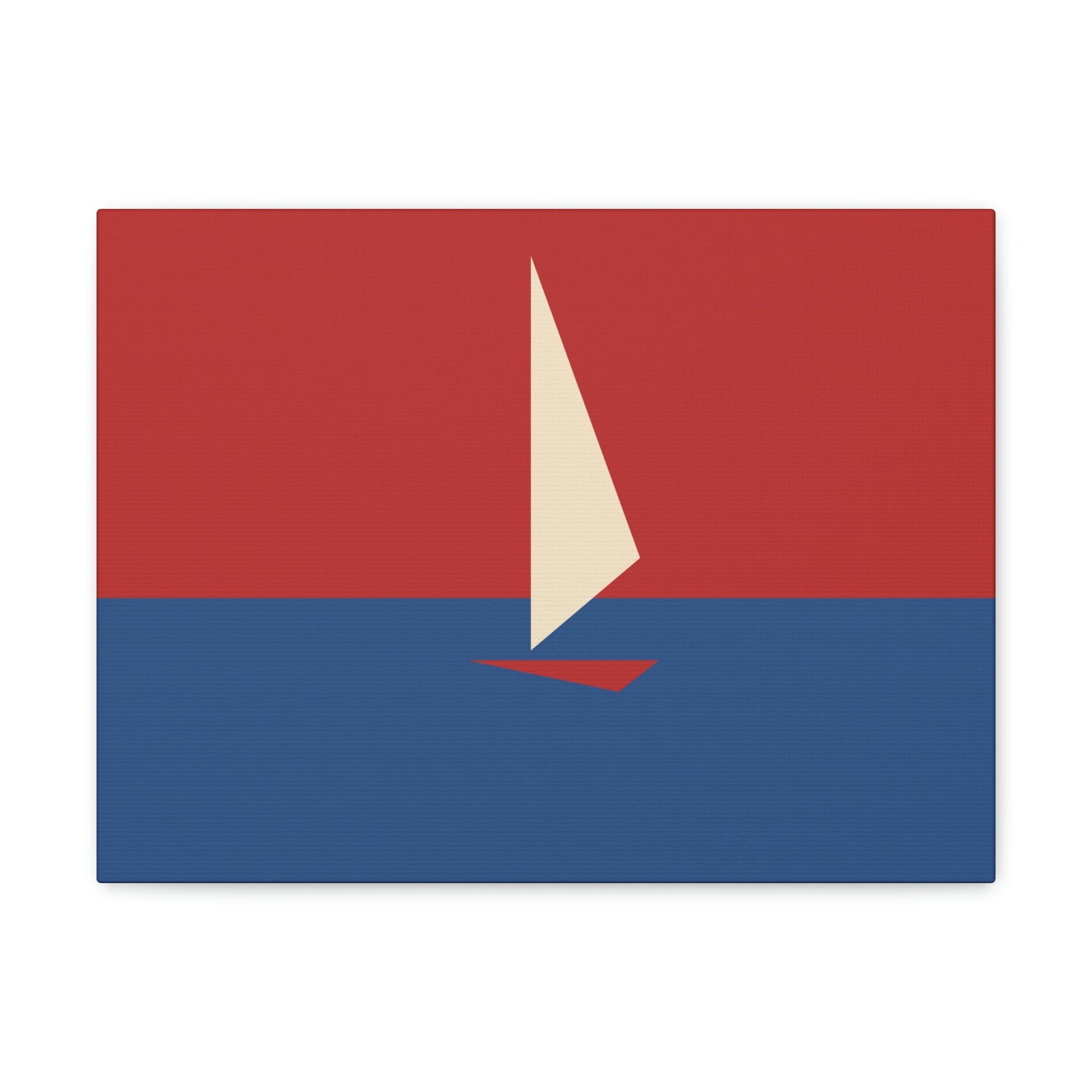 Sailboat Sea Minimalist Abstract Aesthetic Classic Art Canvas Gallery Wraps Ichaku [Perfect Gifts Selection]