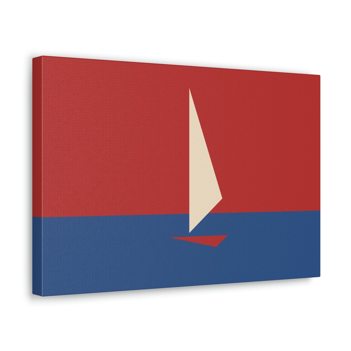 Sailboat Sea Minimalist Abstract Aesthetic Classic Art Canvas Gallery Wraps Ichaku [Perfect Gifts Selection]