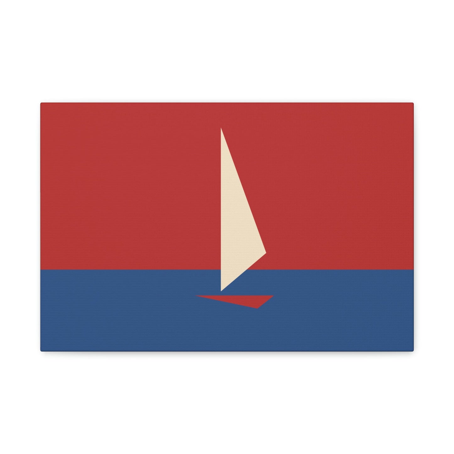 Sailboat Sea Minimalist Abstract Aesthetic Classic Art Canvas Gallery Wraps Ichaku [Perfect Gifts Selection]