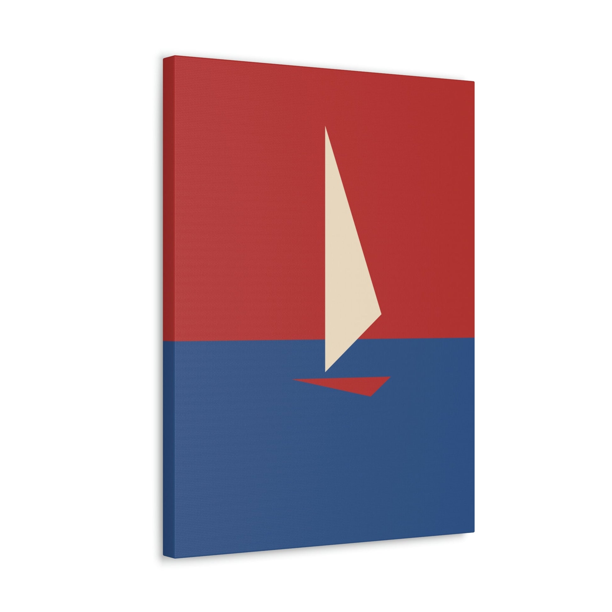 Sailboat Sea Minimalist Abstract Aesthetic Classic Art Canvas Gallery Wraps Ichaku [Perfect Gifts Selection]