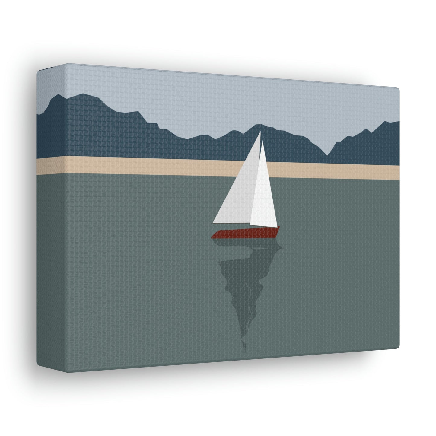 Sailboat Yacht Summertime Sea View Minimal Nature Aesthetic Classic Art Canvas Gallery Wraps Ichaku [Perfect Gifts Selection]