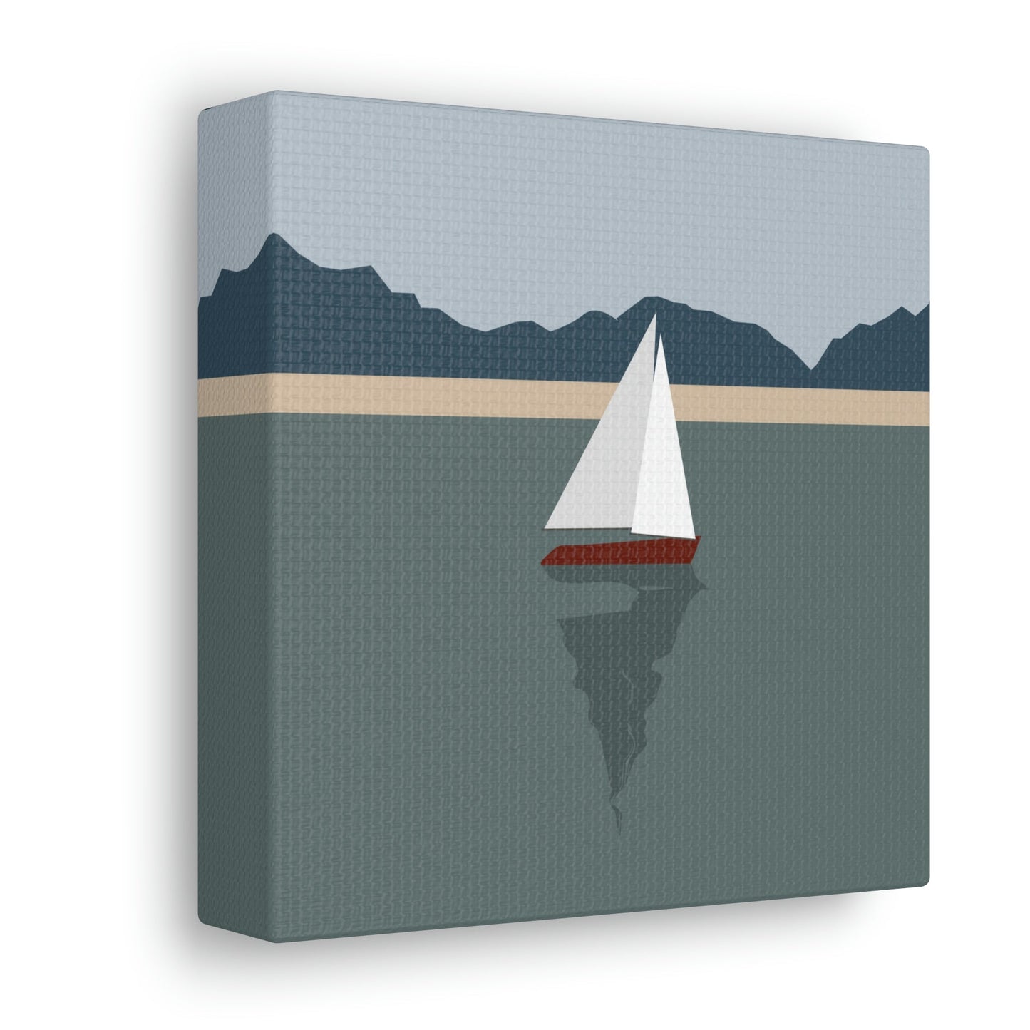 Sailboat Yacht Summertime Sea View Minimal Nature Aesthetic Classic Art Canvas Gallery Wraps Ichaku [Perfect Gifts Selection]