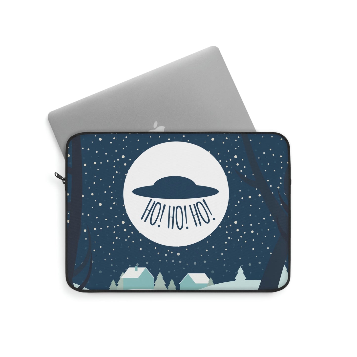 Santa Claus Arrival Merry Christmas Aliens UFO Winter Humor Art Laptop Sleeve Ichaku [Perfect Gifts Selection]