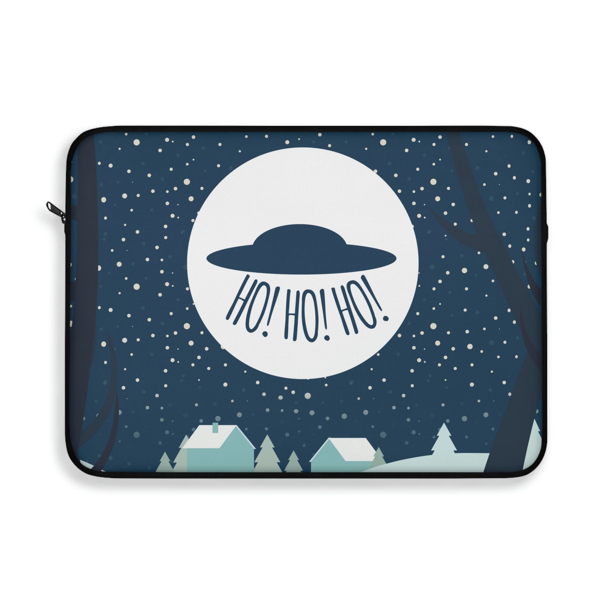 Santa Claus Arrival Merry Christmas Aliens UFO Winter Humor Art Laptop Sleeve Ichaku [Perfect Gifts Selection]