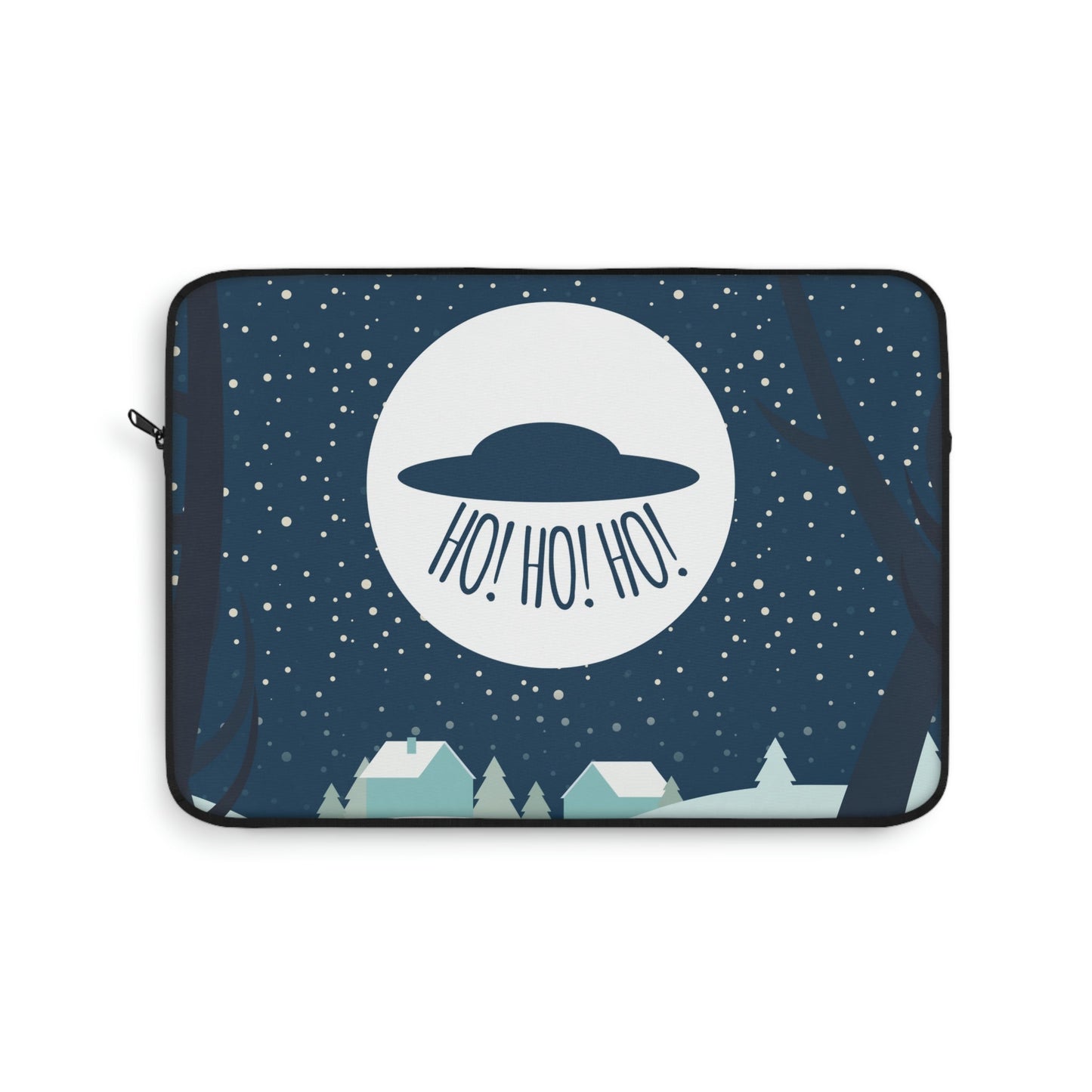 Santa Claus Arrival Merry Christmas Aliens UFO Winter Humor Art Laptop Sleeve Ichaku [Perfect Gifts Selection]