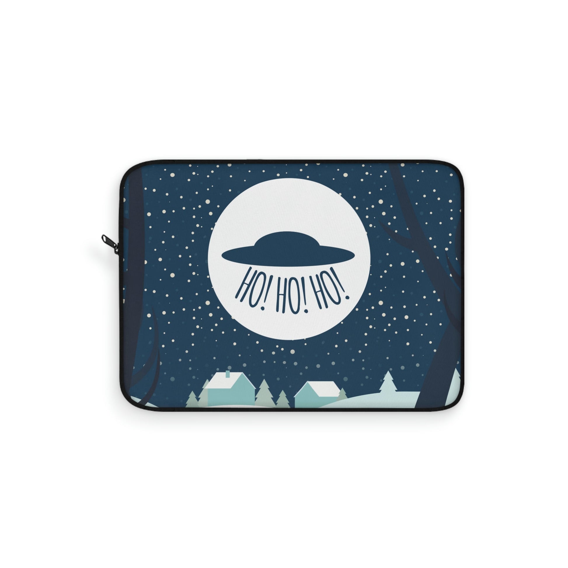 Santa Claus Arrival Merry Christmas Aliens UFO Winter Humor Art Laptop Sleeve Ichaku [Perfect Gifts Selection]