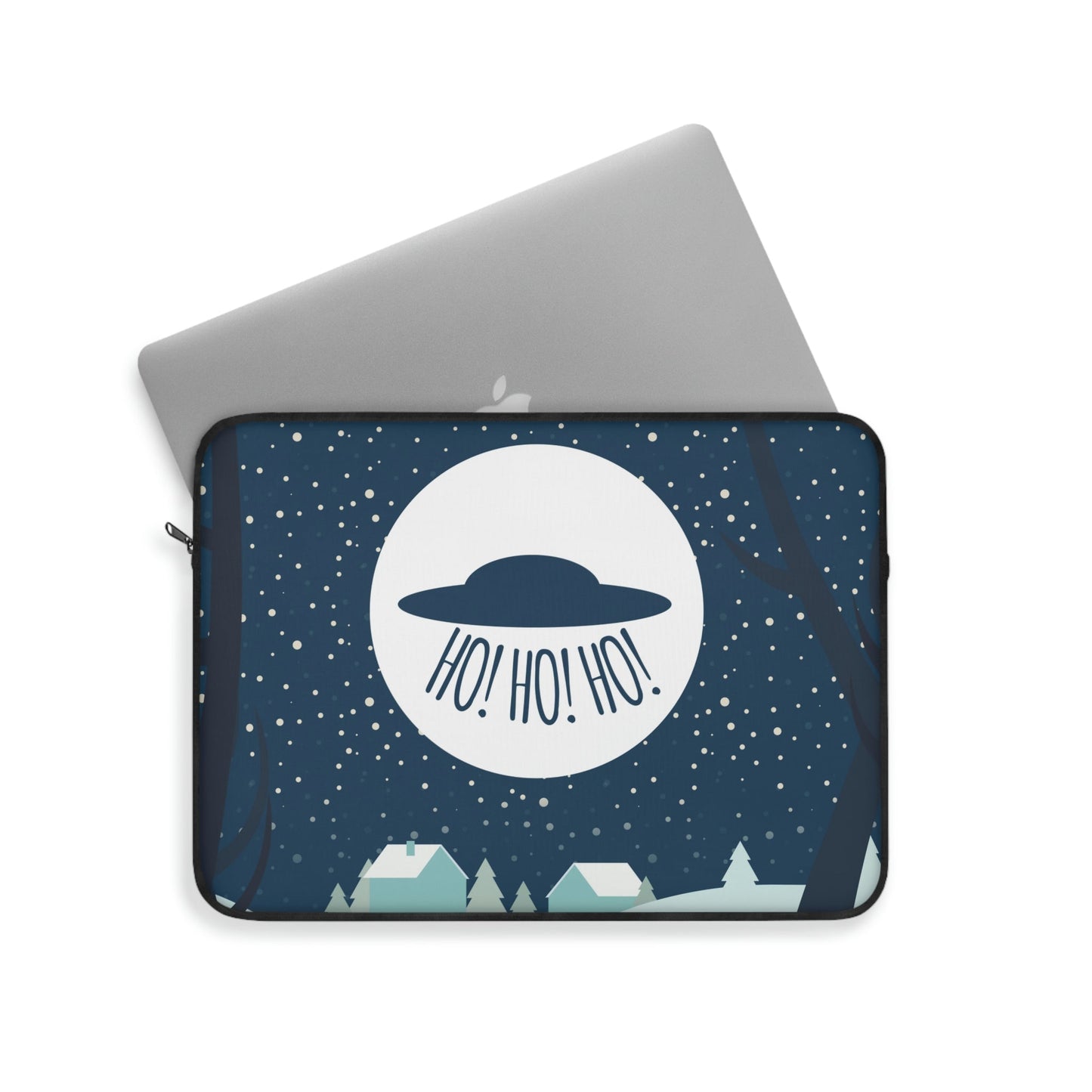 Santa Claus Arrival Merry Christmas Aliens UFO Winter Humor Art Laptop Sleeve Ichaku [Perfect Gifts Selection]