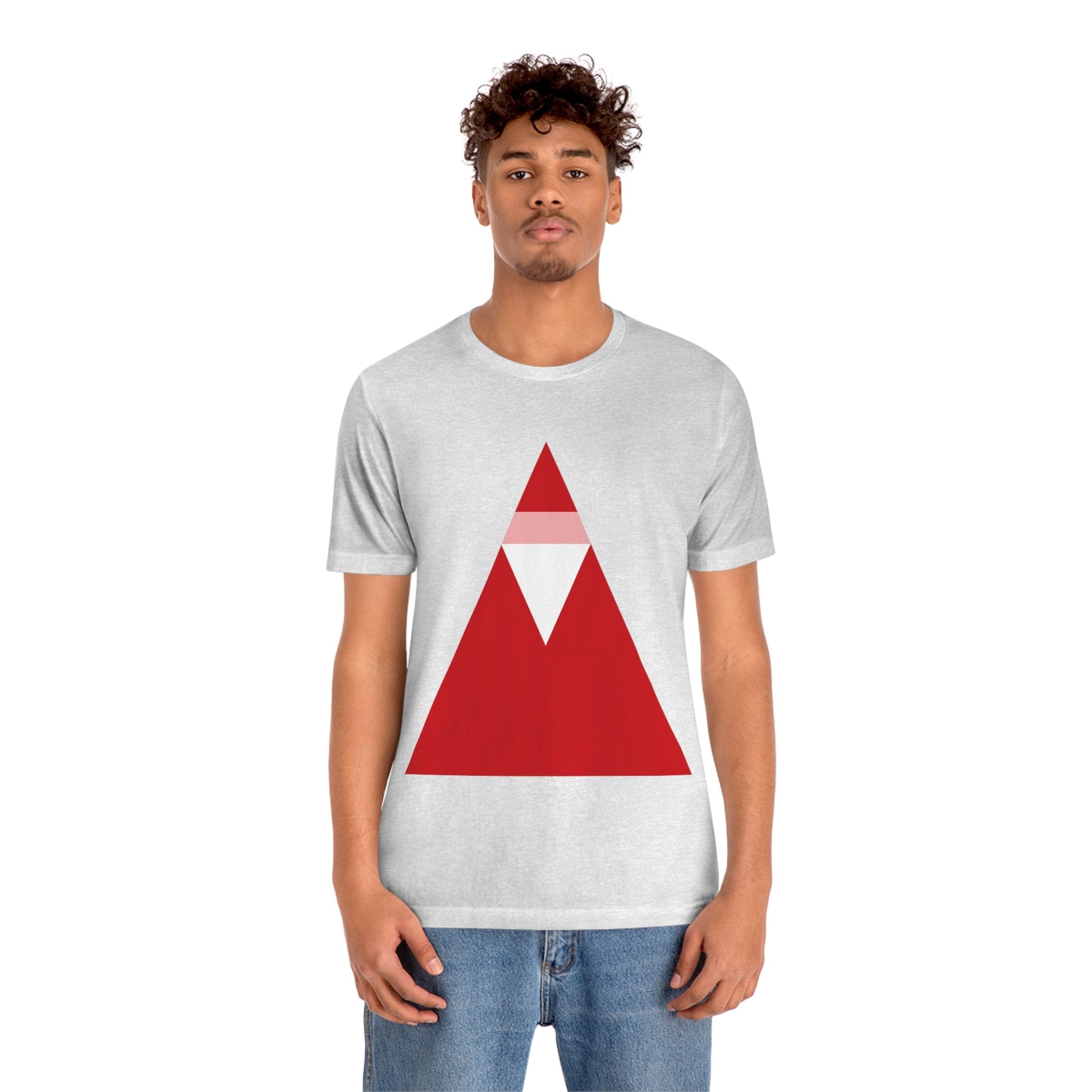 Santa Claus Minimal Abstract Art Essential Unisex Jersey Short Sleeve T-Shirt Ichaku [Perfect Gifts Selection]