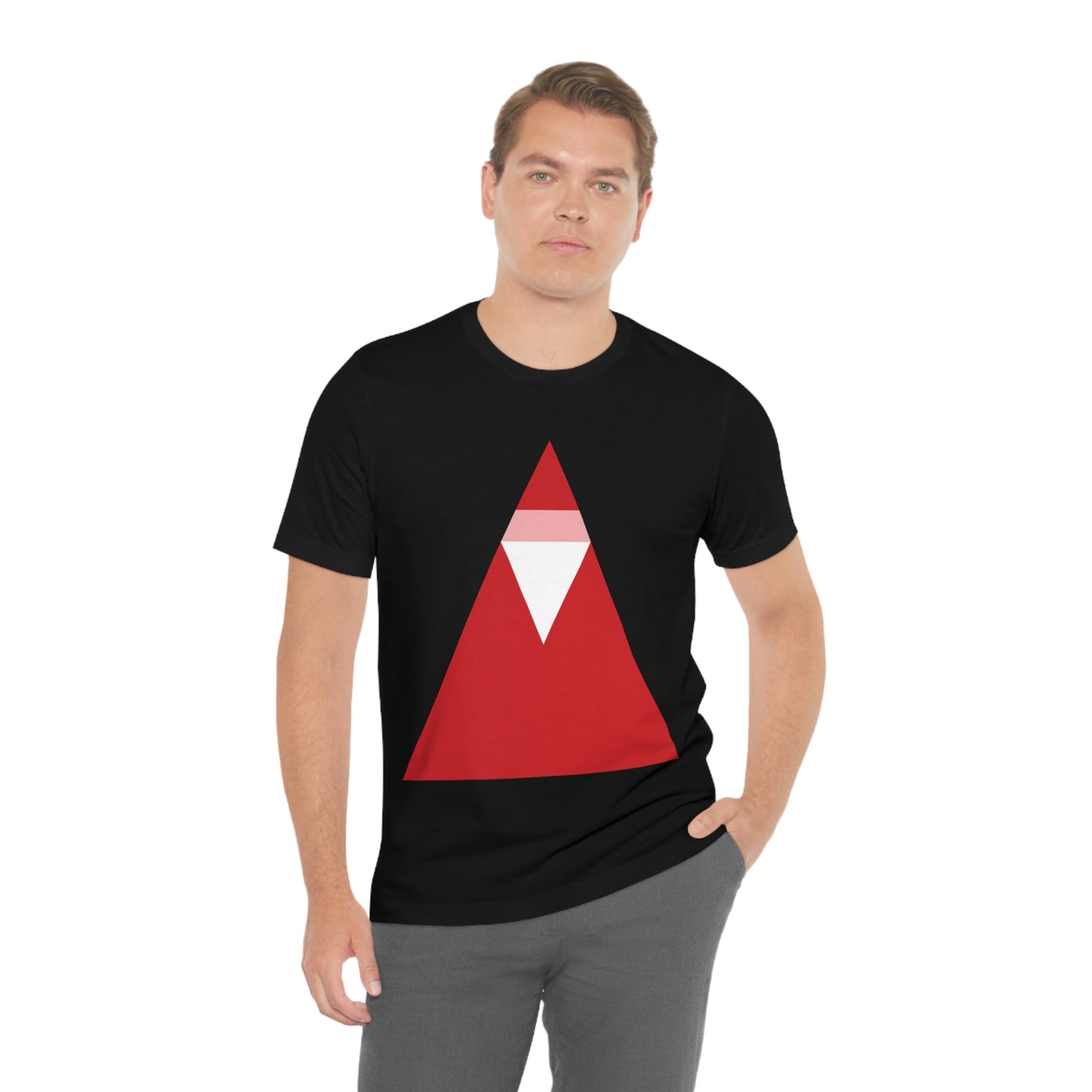 Santa Claus Minimal Abstract Art Essential Unisex Jersey Short Sleeve T-Shirt Ichaku [Perfect Gifts Selection]