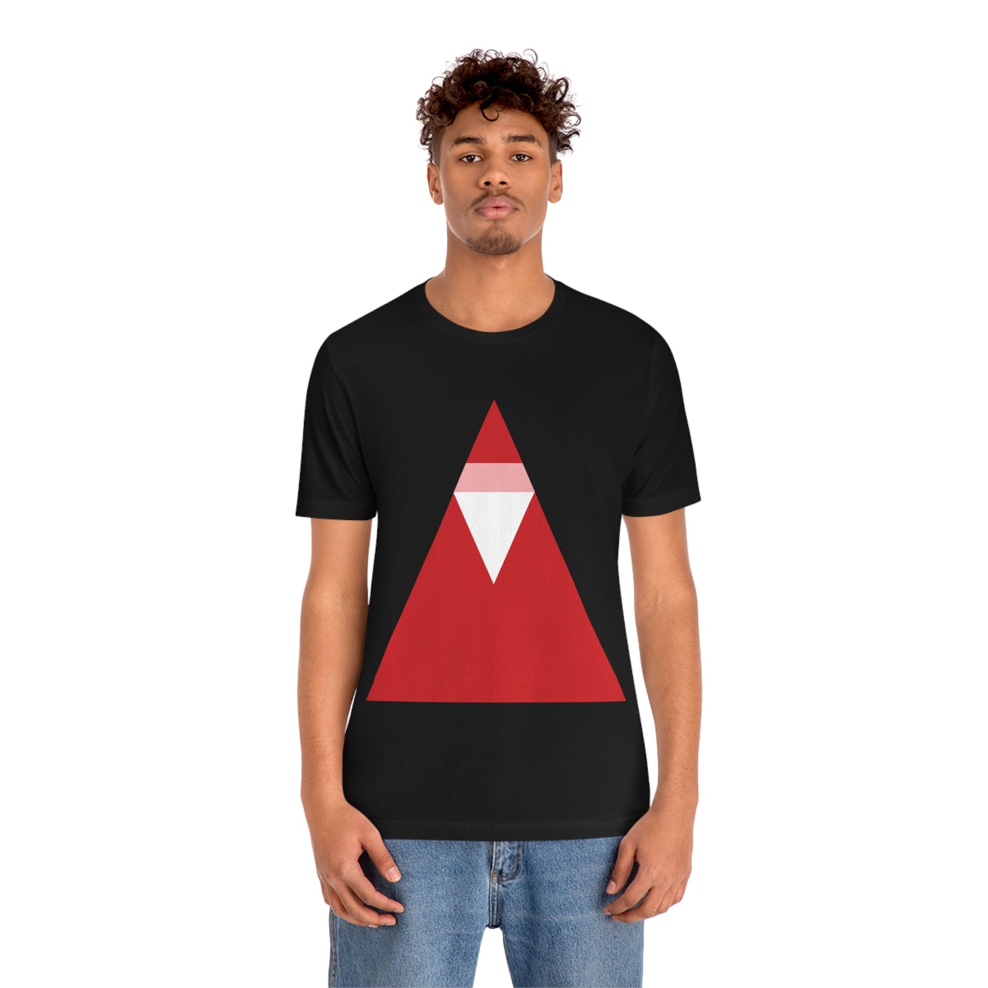 Santa Claus Minimal Abstract Art Essential Unisex Jersey Short Sleeve T-Shirt Ichaku [Perfect Gifts Selection]