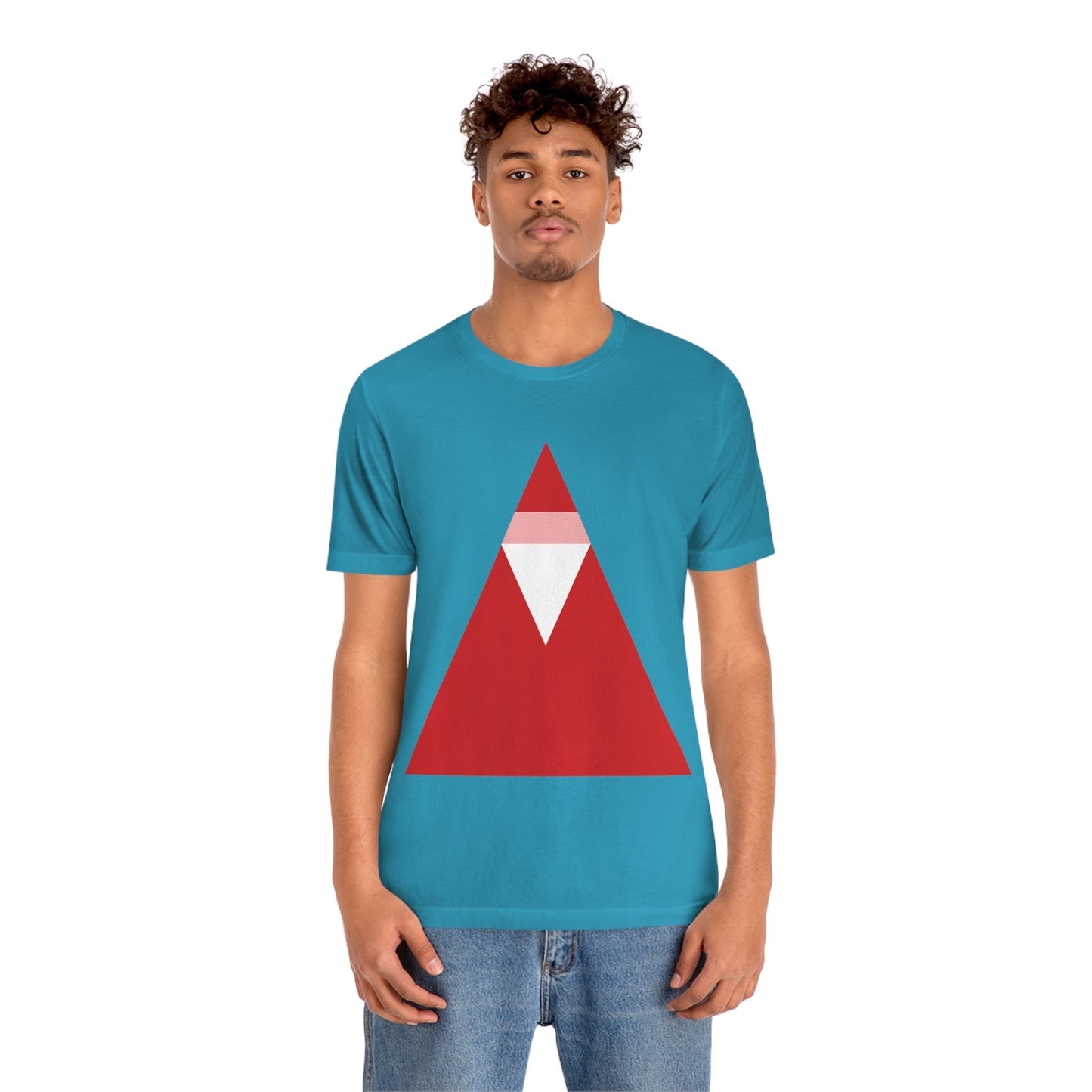 Santa Claus Minimal Abstract Art Essential Unisex Jersey Short Sleeve T-Shirt Ichaku [Perfect Gifts Selection]