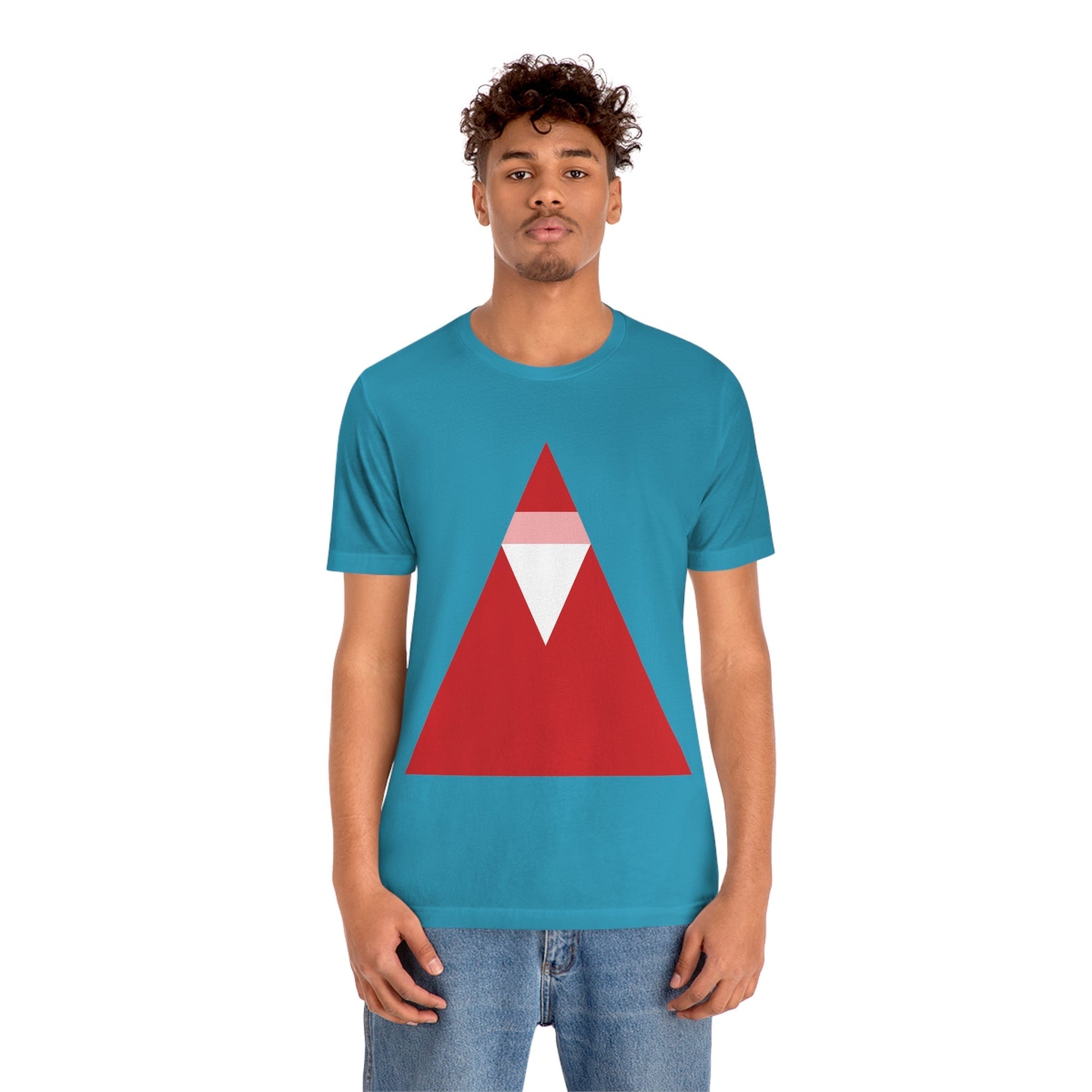 Santa Claus Minimal Abstract Art Essential Unisex Jersey Short Sleeve T-Shirt Ichaku [Perfect Gifts Selection]