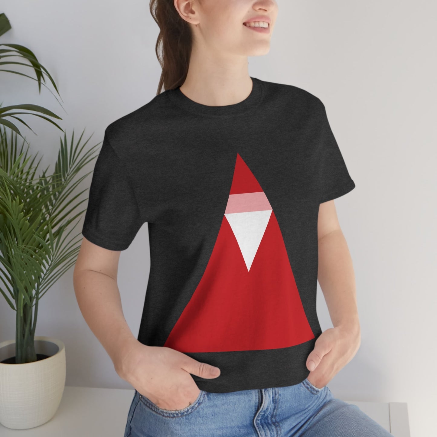 Santa Claus Minimal Abstract Art Essential Unisex Jersey Short Sleeve T-Shirt Ichaku [Perfect Gifts Selection]