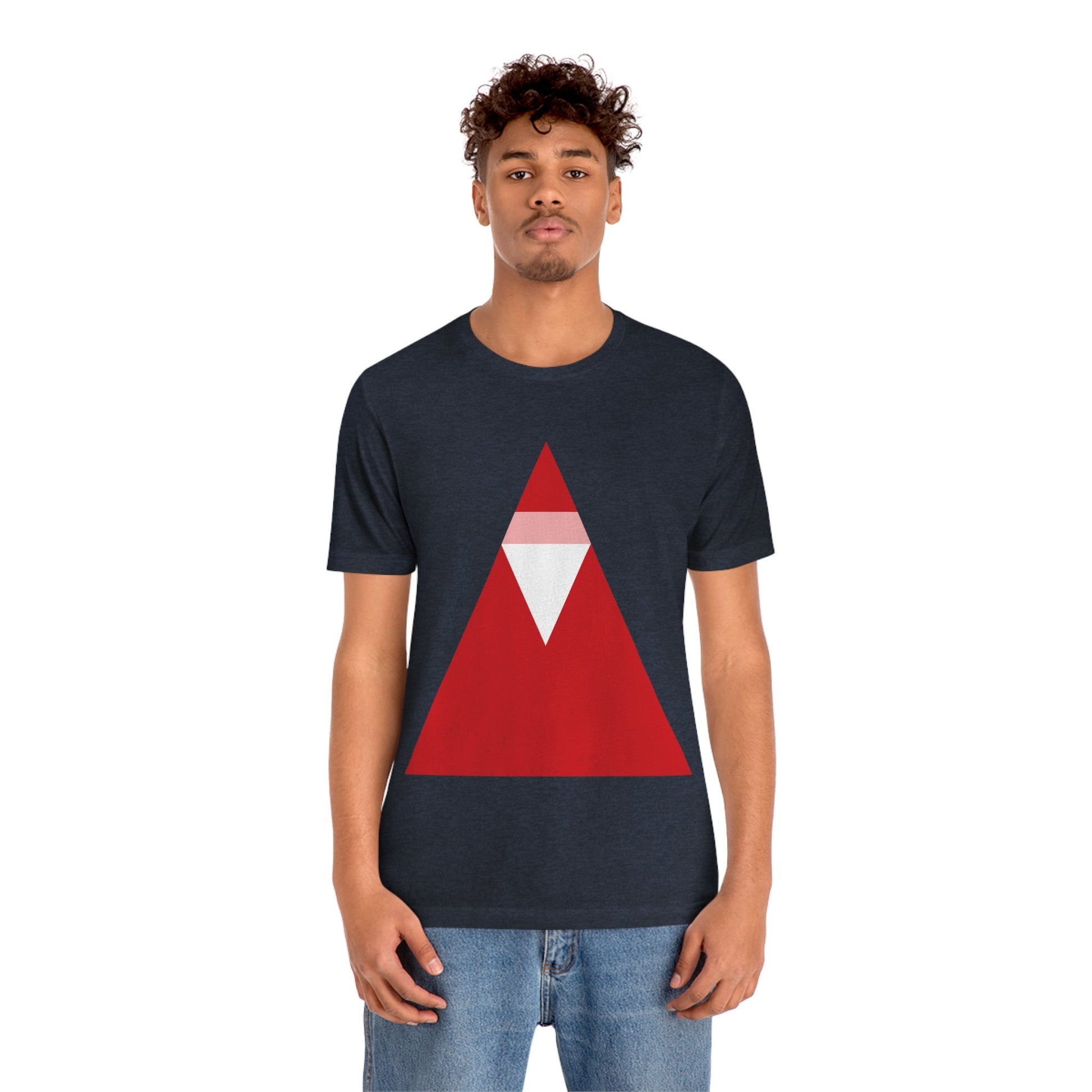 Santa Claus Minimal Abstract Art Essential Unisex Jersey Short Sleeve T-Shirt Ichaku [Perfect Gifts Selection]