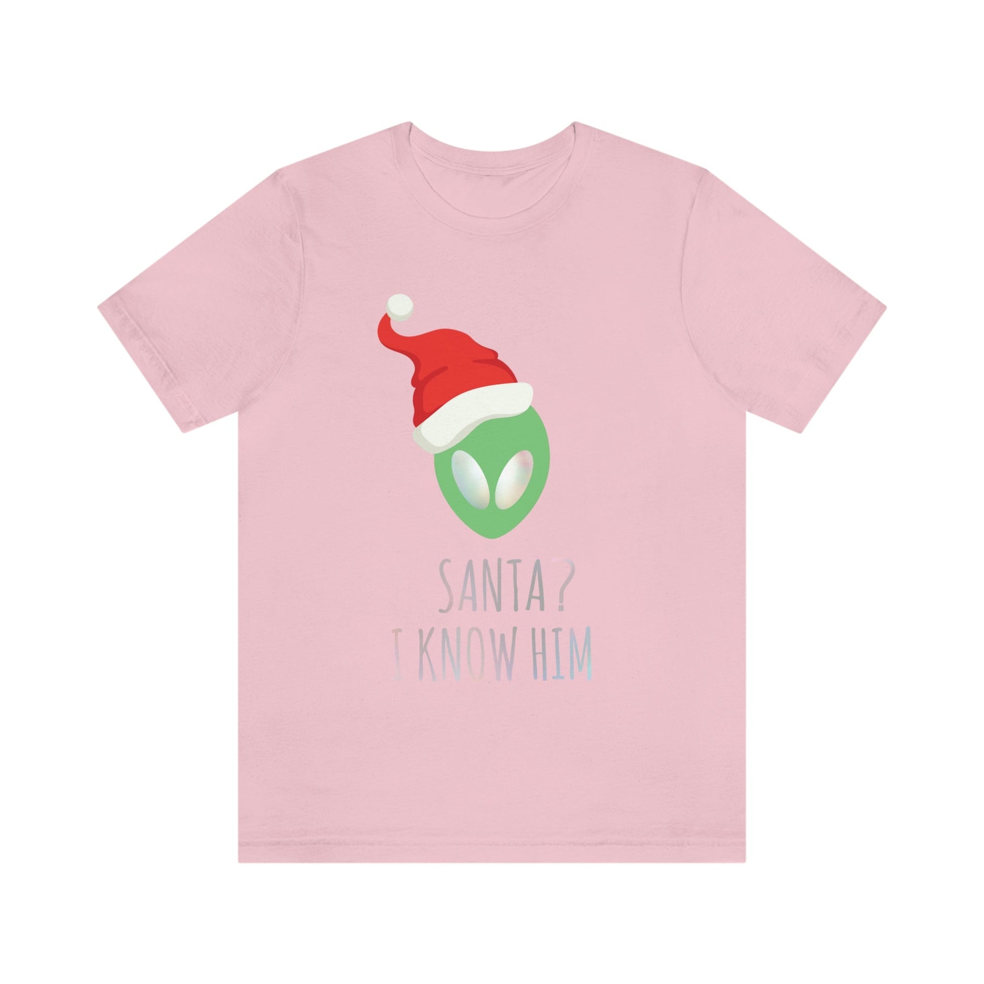 Santa I know him Merry Christmas Happy New Year Unisex Jersey Short Sleeve T-Shirt Ichaku [Perfect Gifts Selection]