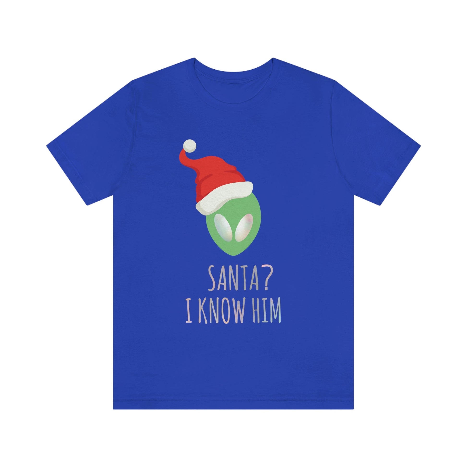 Santa I know him Merry Christmas Happy New Year Unisex Jersey Short Sleeve T-Shirt Ichaku [Perfect Gifts Selection]