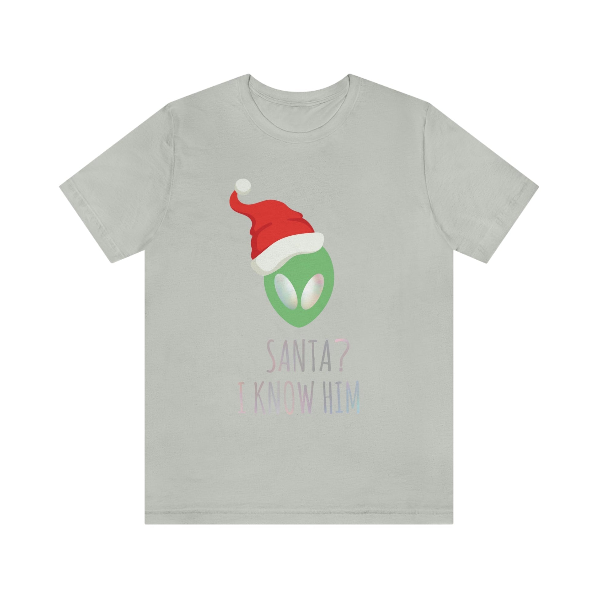 Santa I know him Merry Christmas Happy New Year Unisex Jersey Short Sleeve T-Shirt Ichaku [Perfect Gifts Selection]