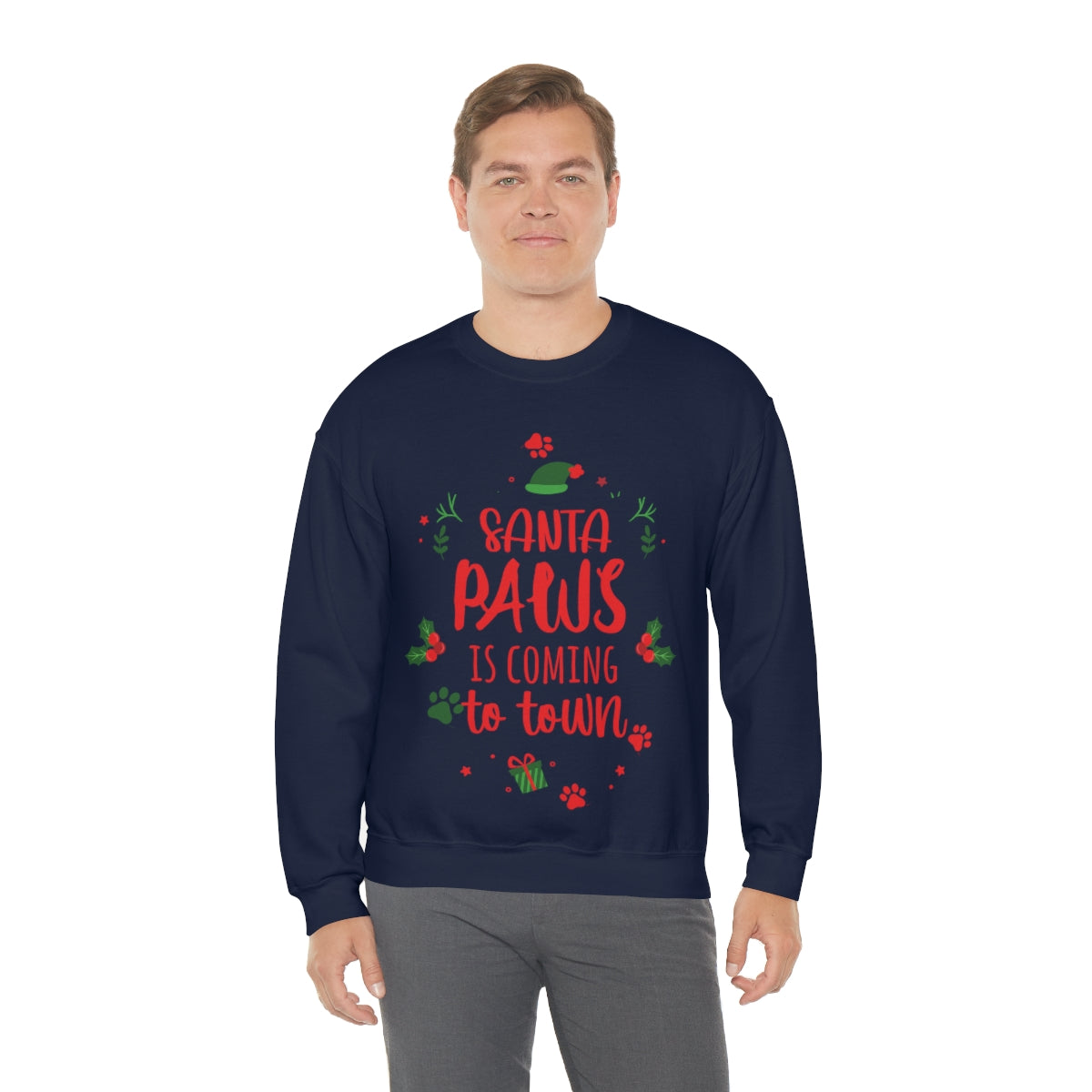 Santa Is Coming Magic Christmas Gift Happy New Year Unisex Heavy Blend™ Crewneck Sweatshirt Ichaku [Perfect Gifts Selection]