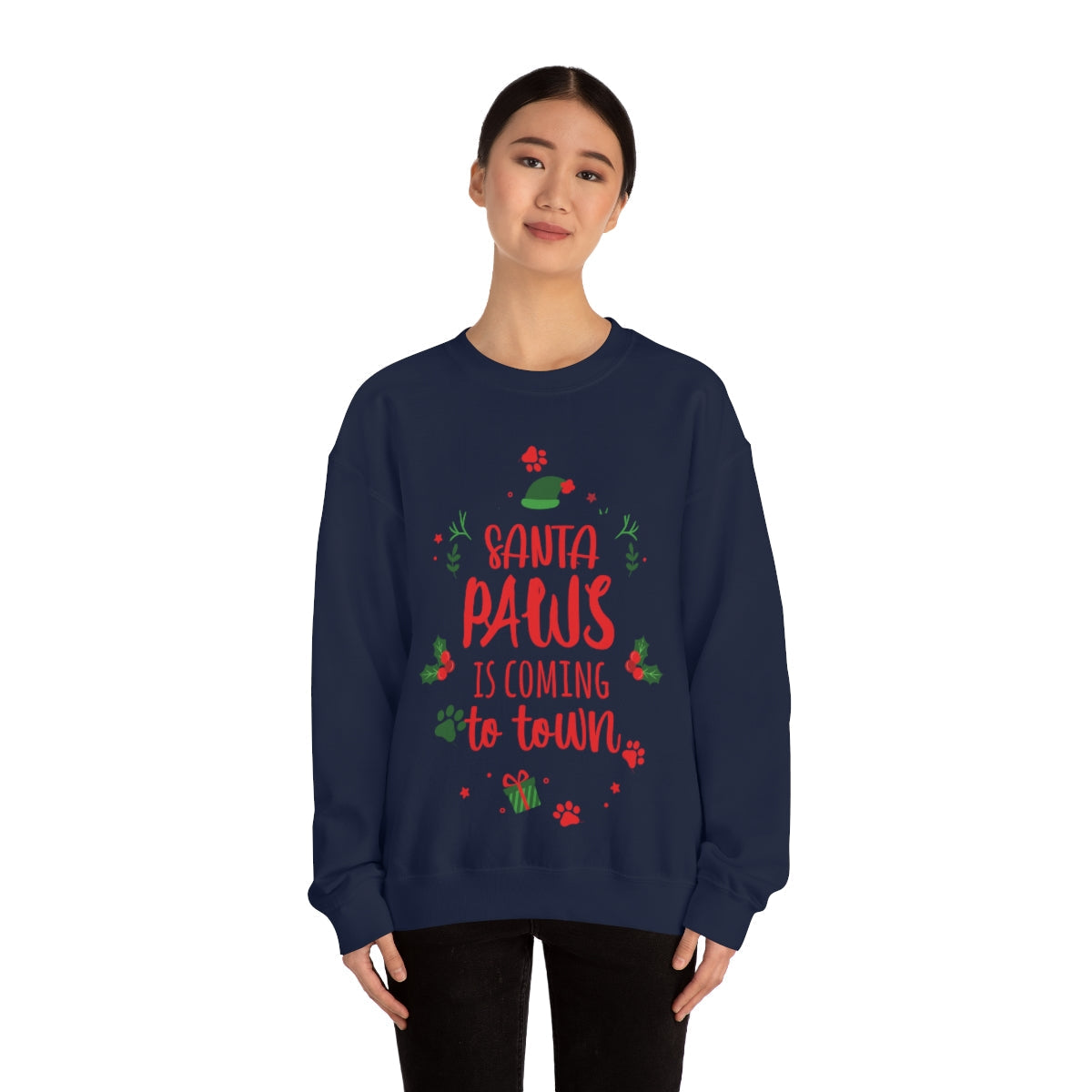 Santa Is Coming Magic Christmas Gift Happy New Year Unisex Heavy Blend™ Crewneck Sweatshirt Ichaku [Perfect Gifts Selection]