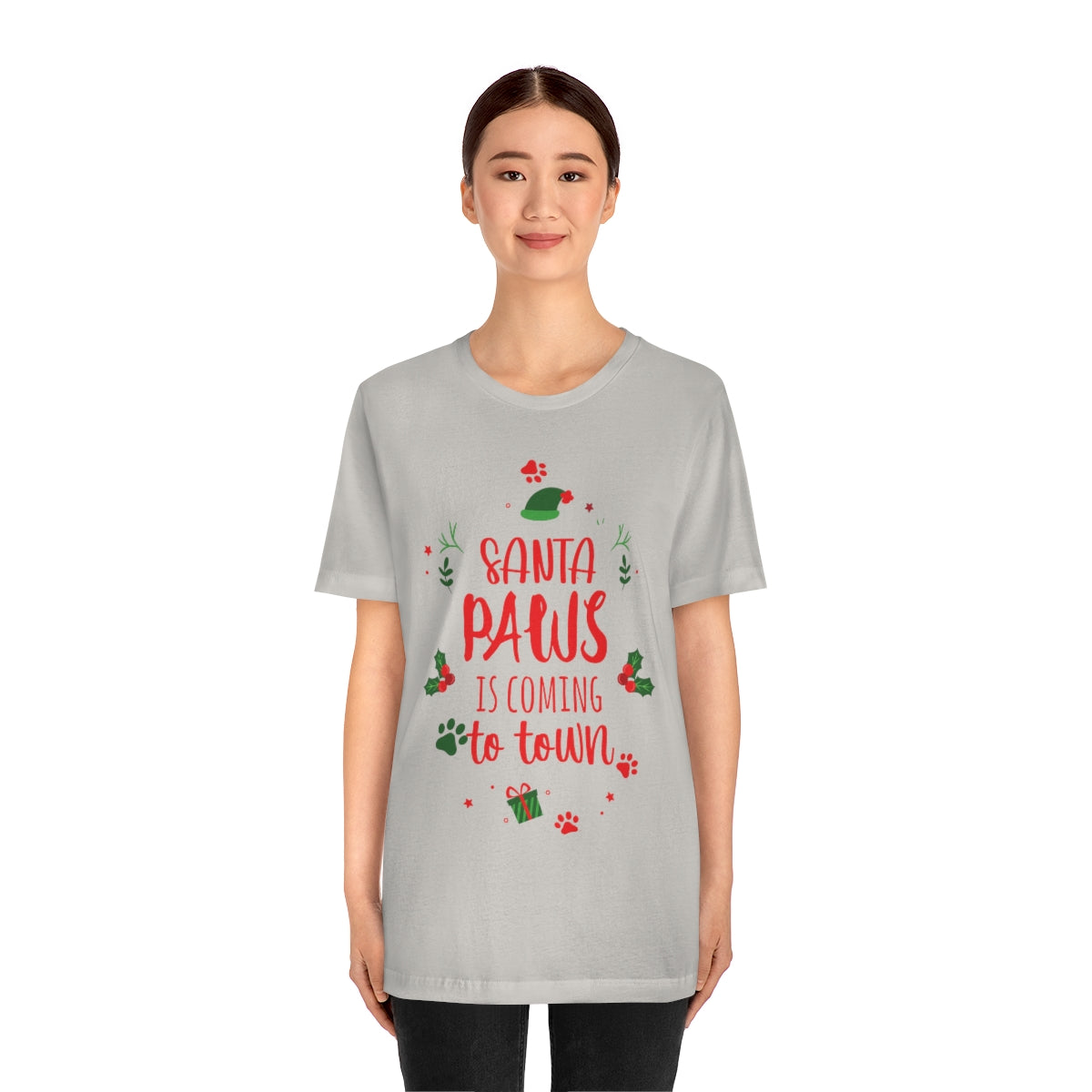 Santa Is Coming Magic Christmas Gift Happy New Year Unisex Jersey Short Sleeve T-Shirt Ichaku [Perfect Gifts Selection]