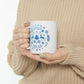 Santa Squad Merry Christmas Team Blue Design Ceramic Mug 11oz Ichaku [Perfect Gifts Selection]
