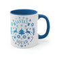 Santa Squad Merry Christmas Team Blue Design Classic Accent Coffee Mug 11oz Ichaku [Perfect Gifts Selection]