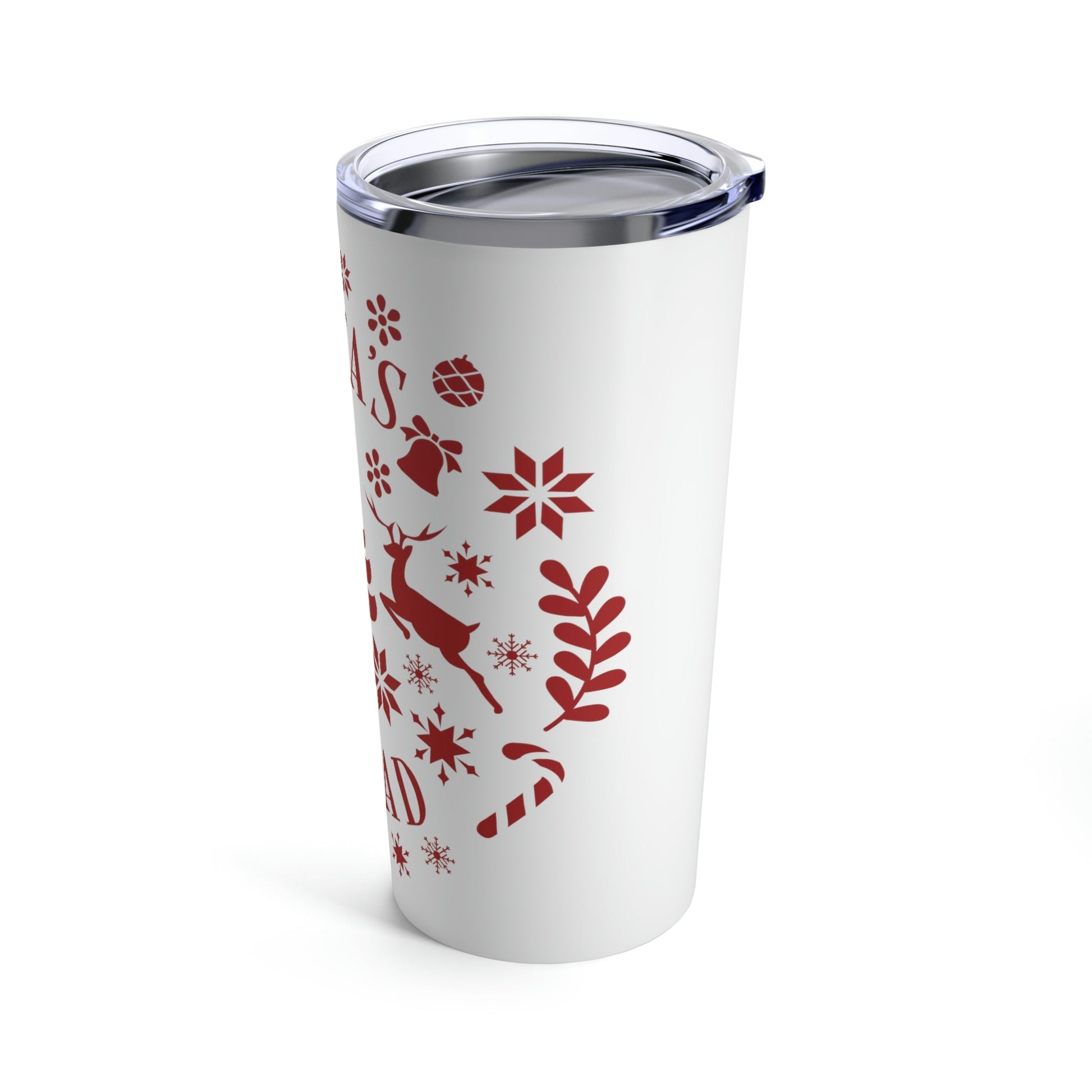 Santa Squad Merry Christmas Team Blue Design Stainless Steel Hot or Cold Vacuum Tumbler 20oz Ichaku [Perfect Gifts Selection]