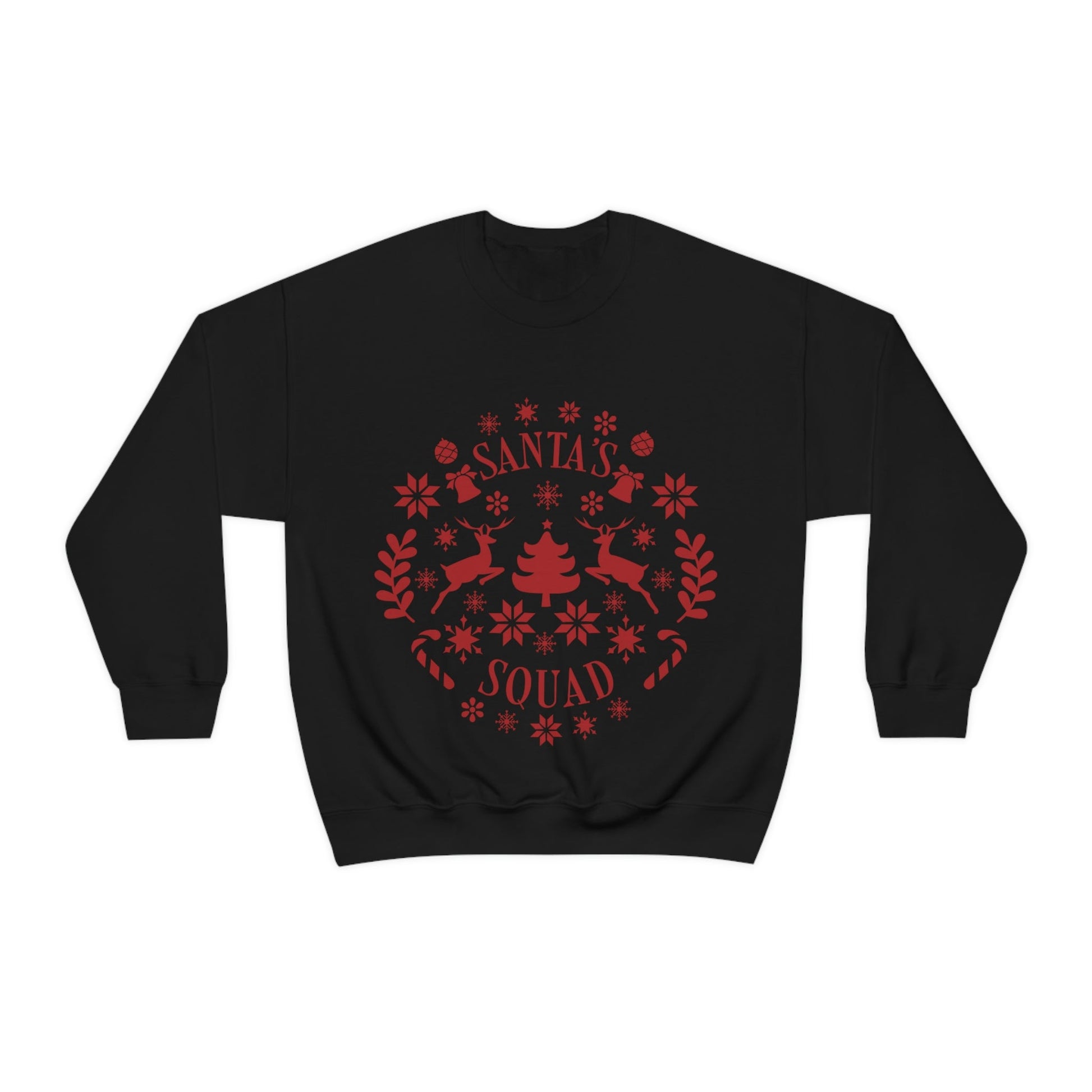 Santa Squad Merry Christmas Team Red Design Unisex Heavy Blend™ Crewneck Sweatshirt Ichaku [Perfect Gifts Selection]