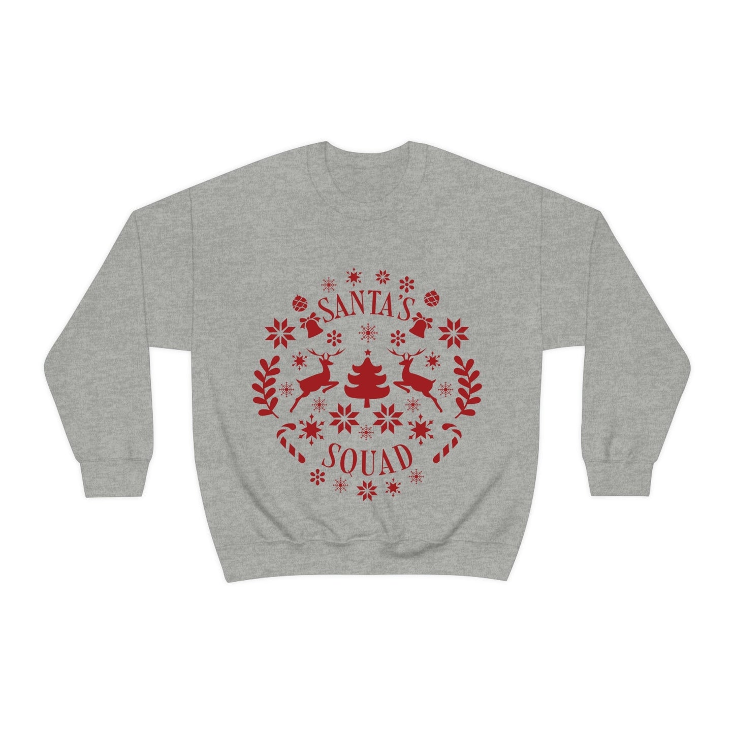 Santa Squad Merry Christmas Team Red Design Unisex Heavy Blend™ Crewneck Sweatshirt Ichaku [Perfect Gifts Selection]