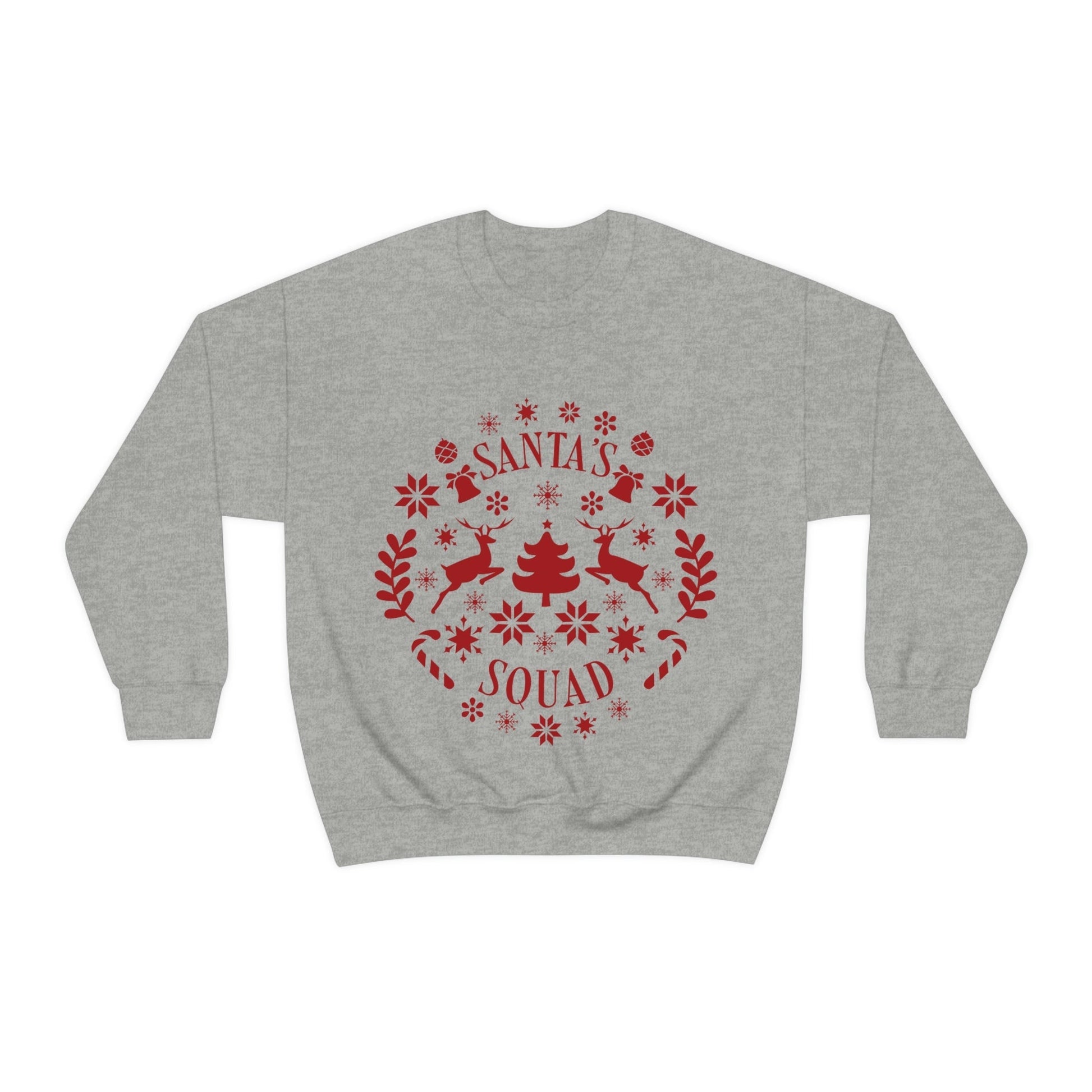 Santa Squad Merry Christmas Team Red Design Unisex Heavy Blend™ Crewneck Sweatshirt Ichaku [Perfect Gifts Selection]