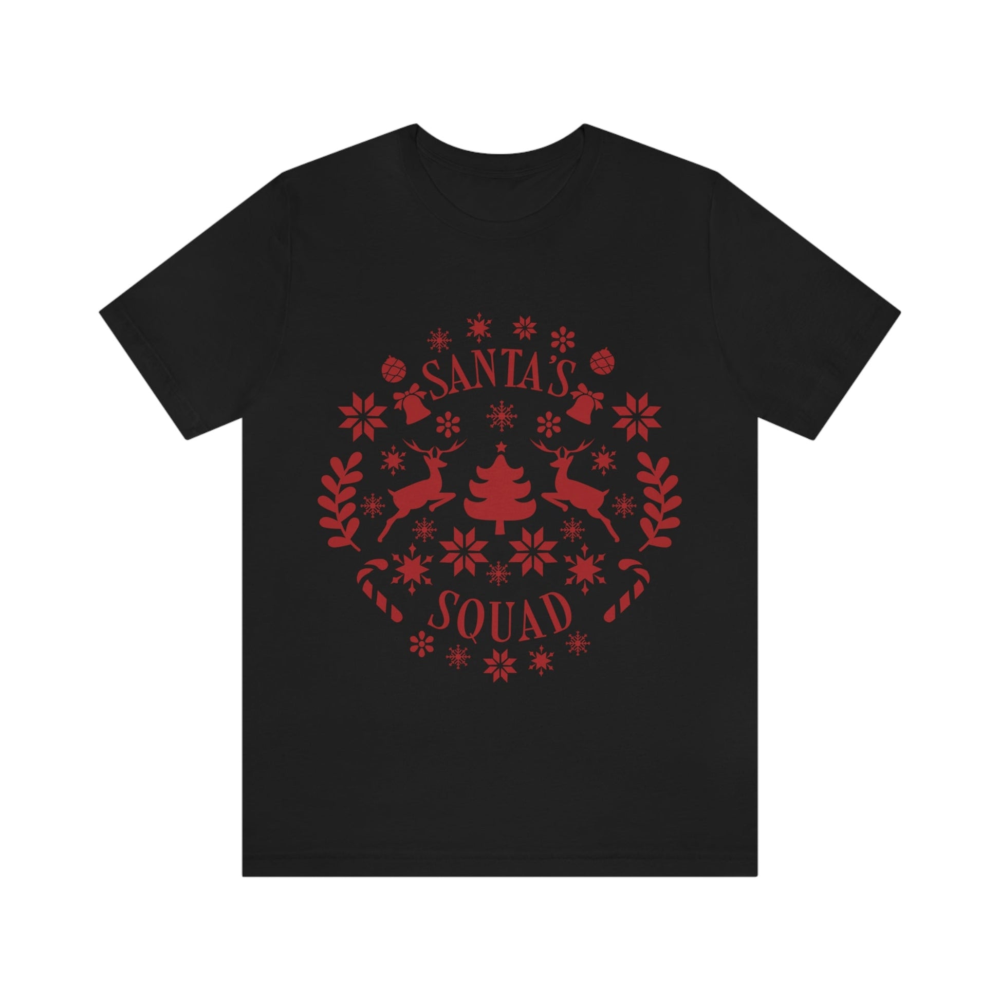 Santa Squad Merry Christmas Team Unisex Jersey Short Sleeve T-Shirt Ichaku [Perfect Gifts Selection]