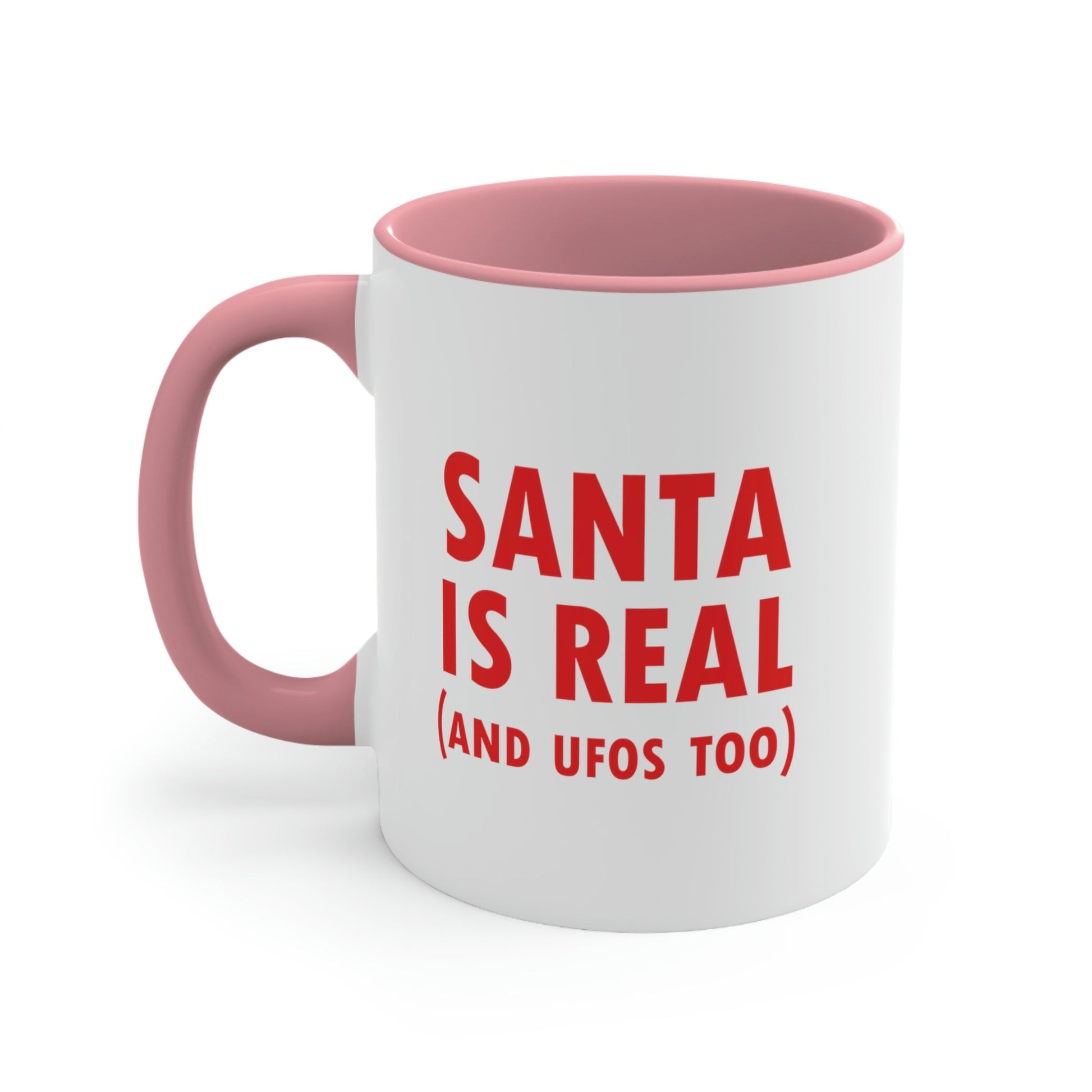Santa is Real Aliens UFO Lovers Classic Accent Coffee Mug 11oz Ichaku [Perfect Gifts Selection]