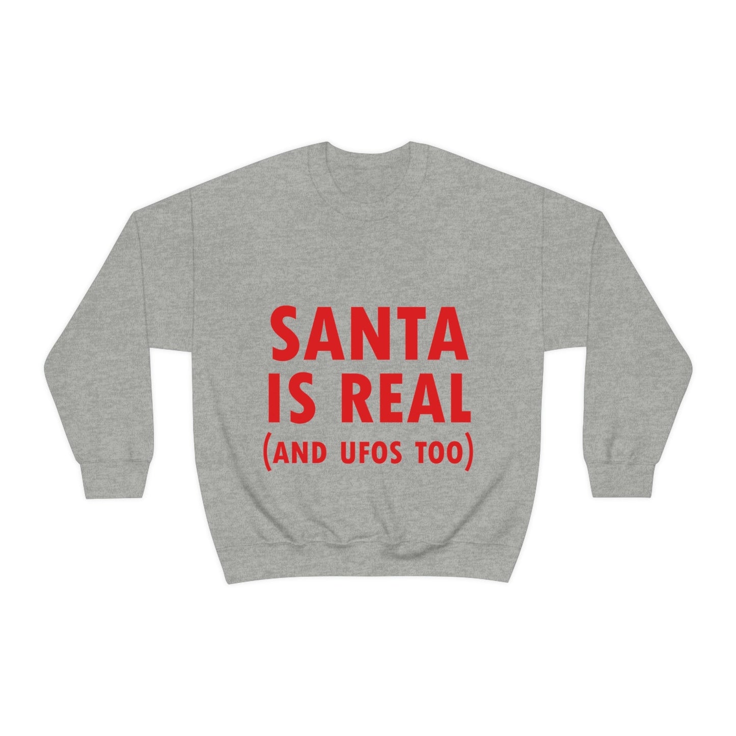 Santa is Real Aliens UFO Lovers Unisex Heavy Blend™ Crewneck Sweatshirt Ichaku [Perfect Gifts Selection]