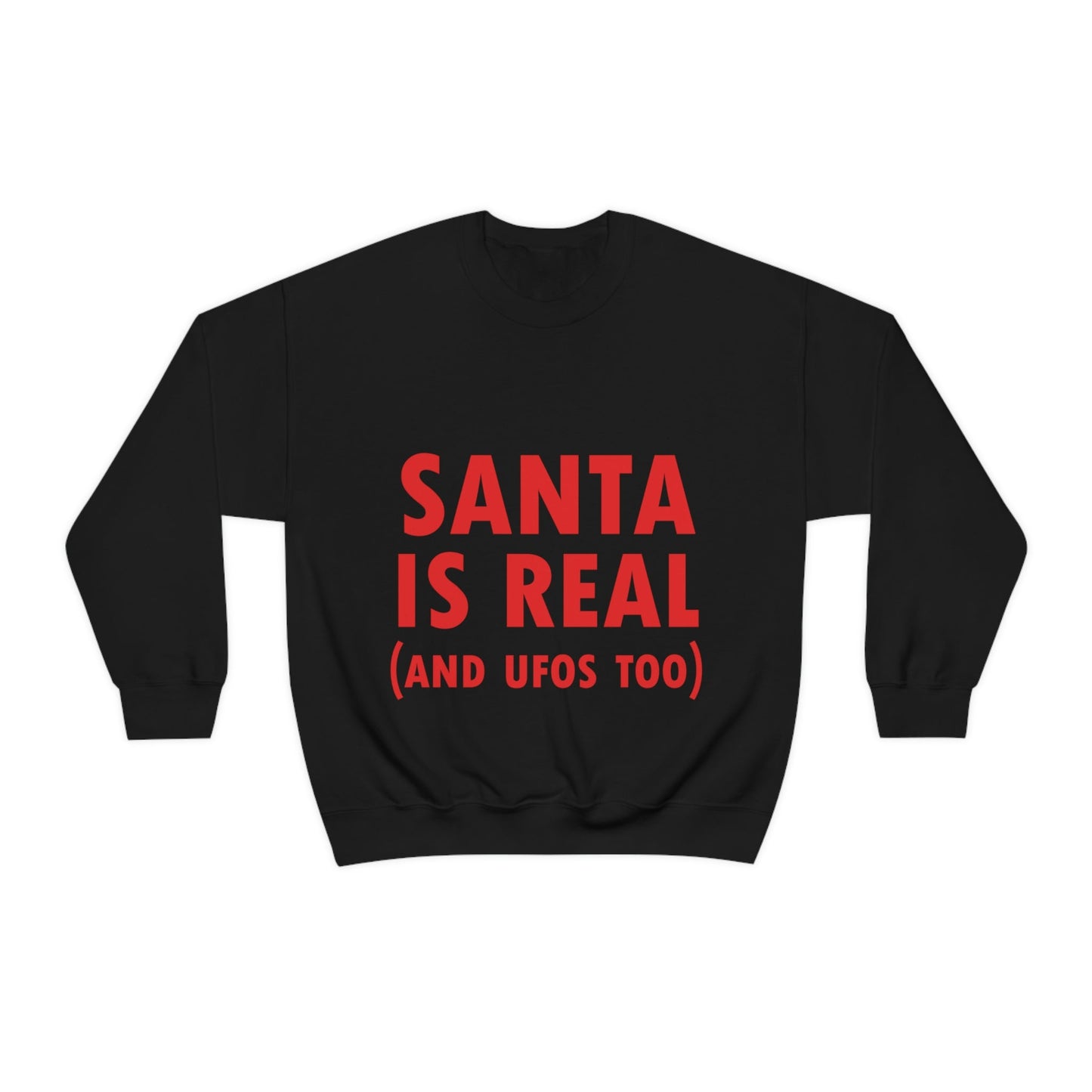 Santa is Real Aliens UFO Lovers Unisex Heavy Blend™ Crewneck Sweatshirt Ichaku [Perfect Gifts Selection]