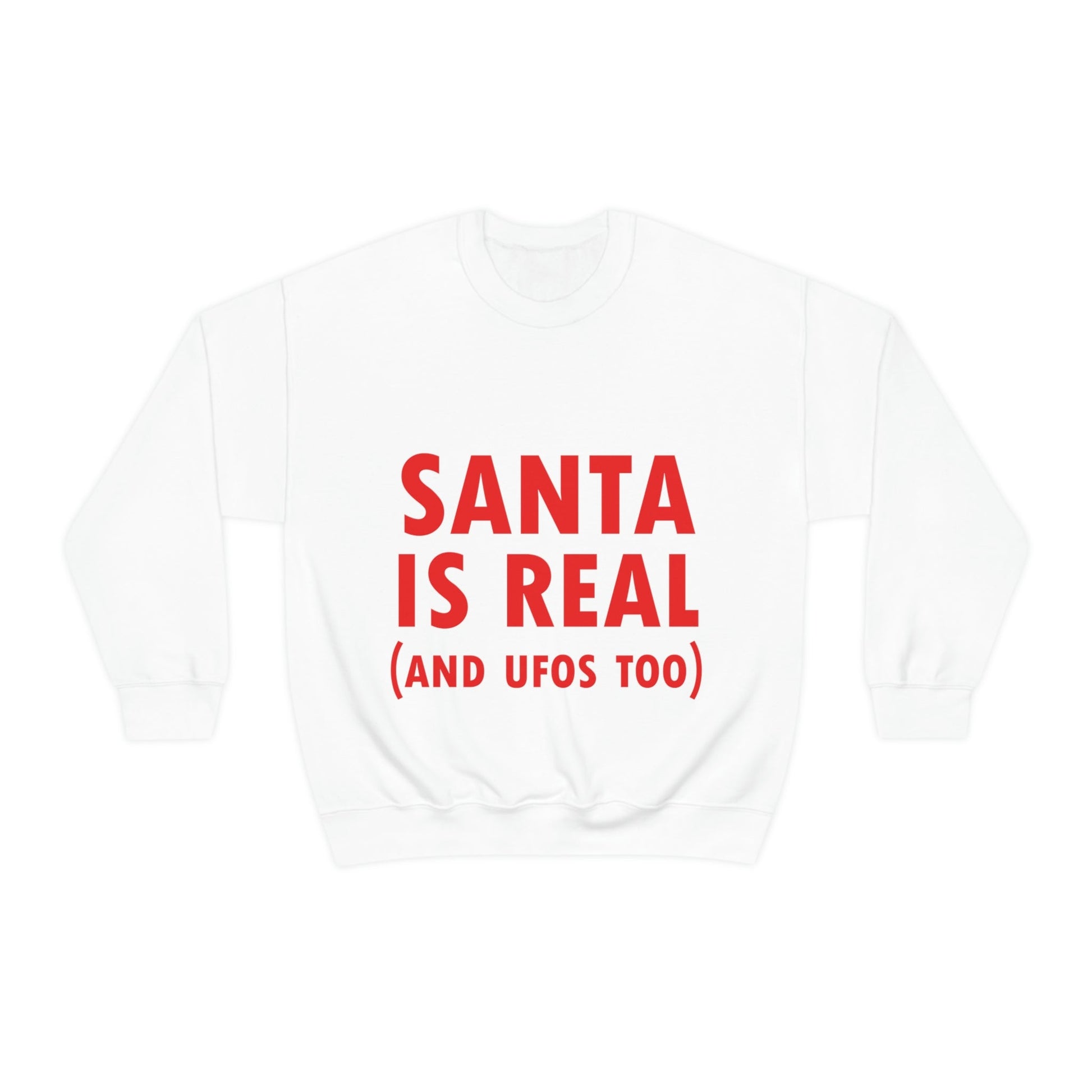 Santa is Real Aliens UFO Lovers Unisex Heavy Blend™ Crewneck Sweatshirt Ichaku [Perfect Gifts Selection]