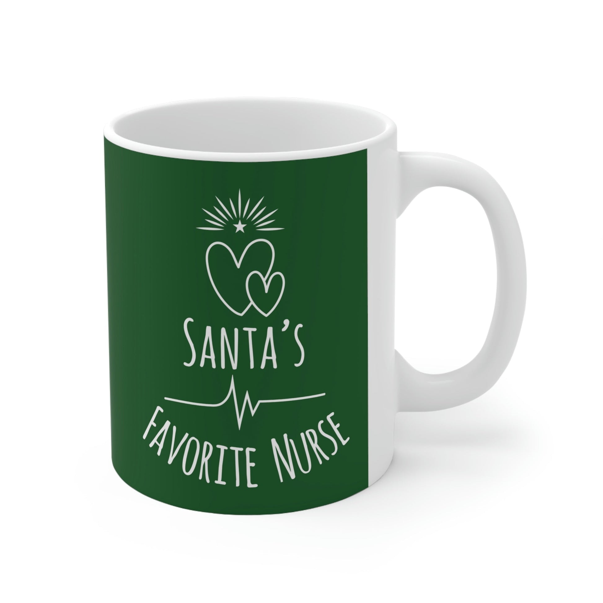 Santa`s Favorite Nurse Christmas is Coming Ceramic Mug 11oz Ichaku [Perfect Gifts Selection]