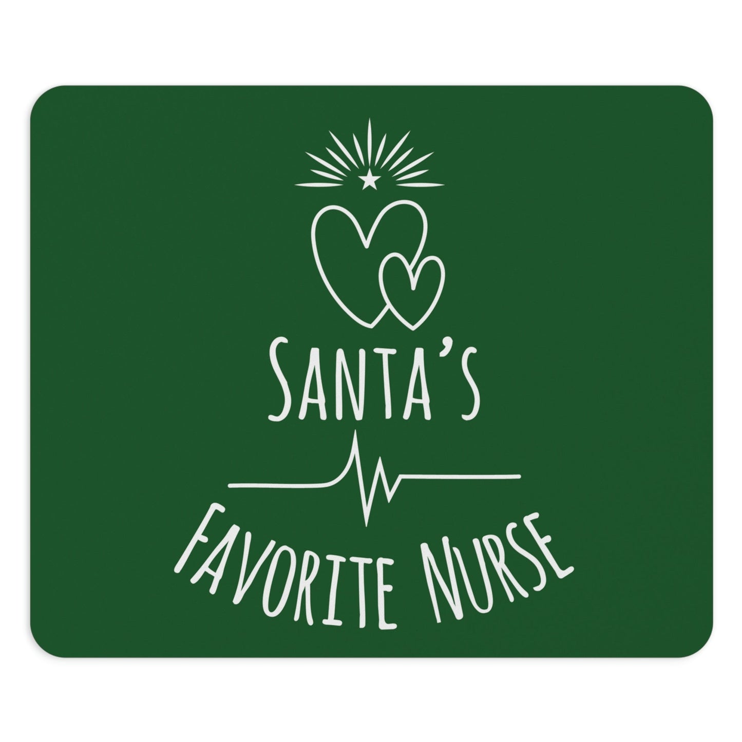 Santa`s Favorite Nurse Christmas is Coming Unisex Ergonomic Non-slip Creative Design Mouse Pad Ichaku [Perfect Gifts Selection]