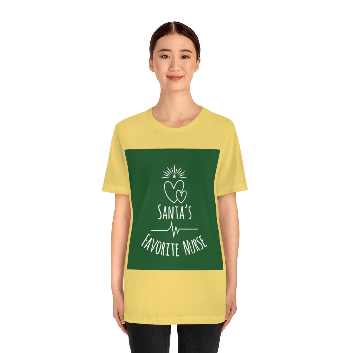 Santa`s Favorite Nurse Christmas is Coming Unisex Jersey Short Sleeve T-Shirt Ichaku [Perfect Gifts Selection]