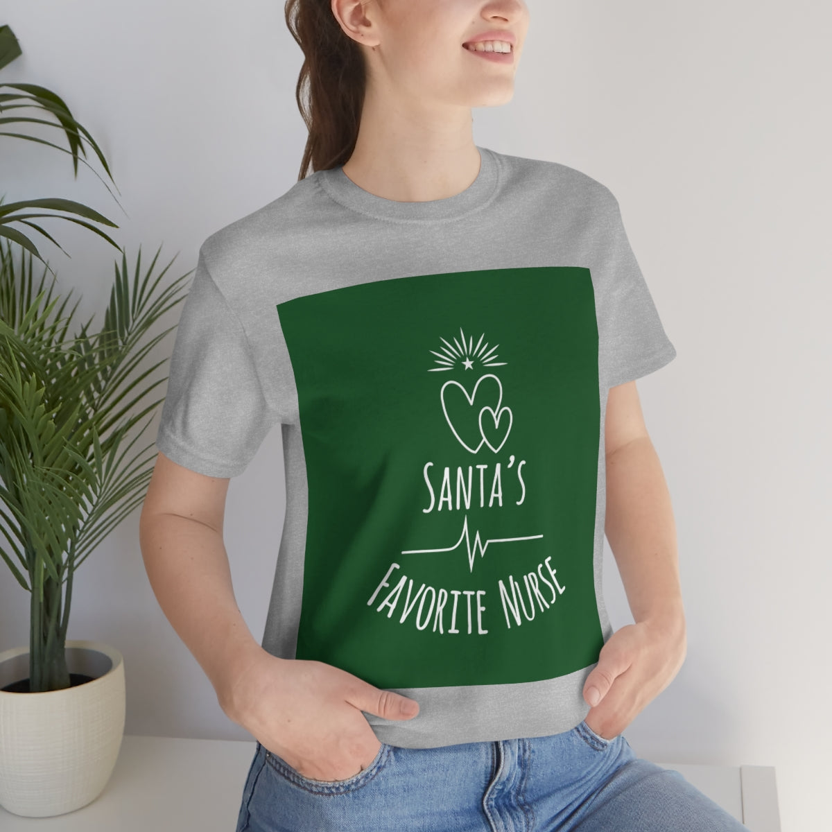 Santa`s Favorite Nurse Christmas is Coming Unisex Jersey Short Sleeve T-Shirt Ichaku [Perfect Gifts Selection]