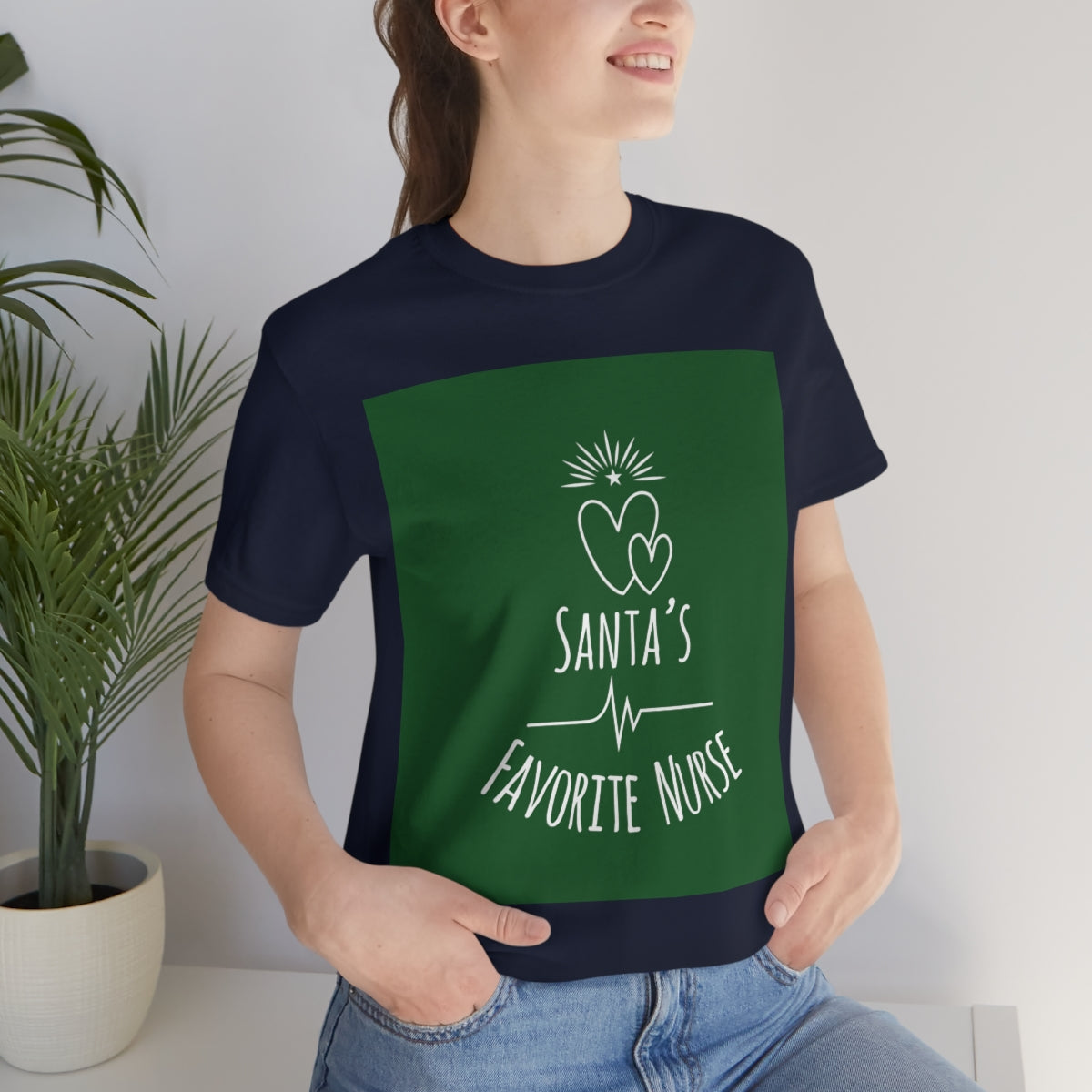 Santa`s Favorite Nurse Christmas is Coming Unisex Jersey Short Sleeve T-Shirt Ichaku [Perfect Gifts Selection]