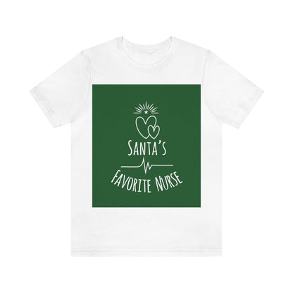 Santa`s Favorite Nurse Christmas is Coming Unisex Jersey Short Sleeve T-Shirt Ichaku [Perfect Gifts Selection]