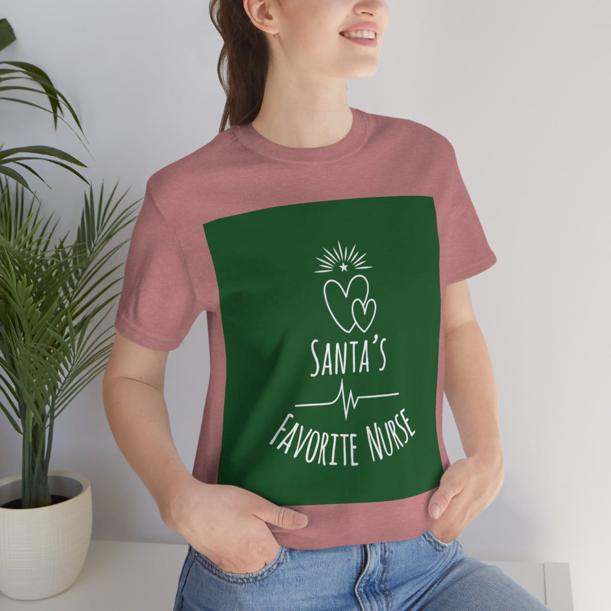 Santa`s Favorite Nurse Christmas is Coming Unisex Jersey Short Sleeve T-Shirt Ichaku [Perfect Gifts Selection]