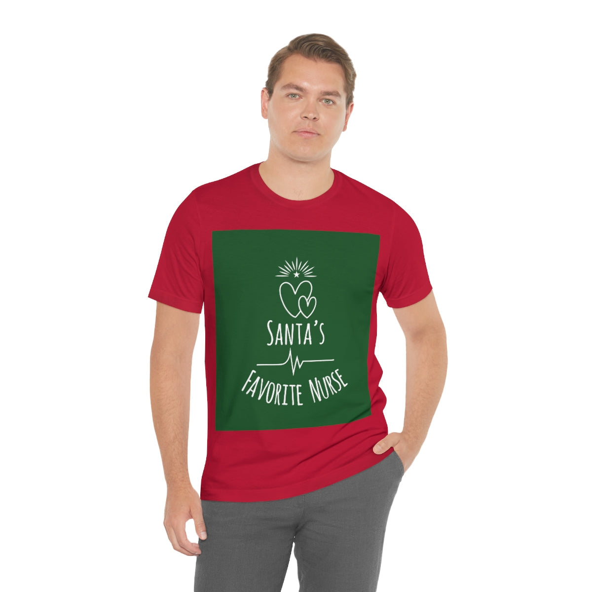 Santa`s Favorite Nurse Christmas is Coming Unisex Jersey Short Sleeve T-Shirt Ichaku [Perfect Gifts Selection]