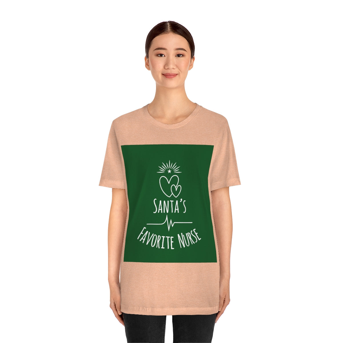 Santa`s Favorite Nurse Christmas is Coming Unisex Jersey Short Sleeve T-Shirt Ichaku [Perfect Gifts Selection]