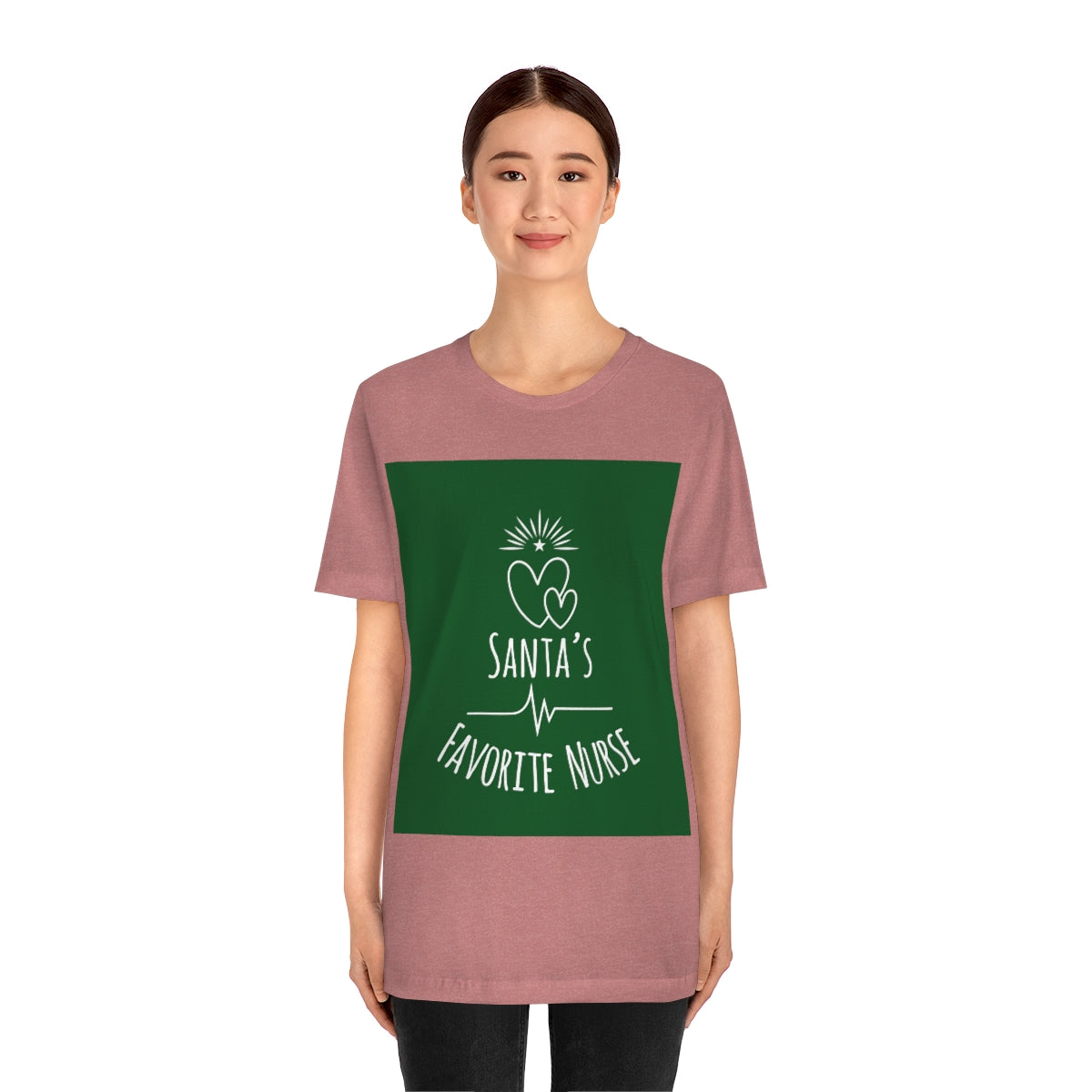 Santa`s Favorite Nurse Christmas is Coming Unisex Jersey Short Sleeve T-Shirt Ichaku [Perfect Gifts Selection]