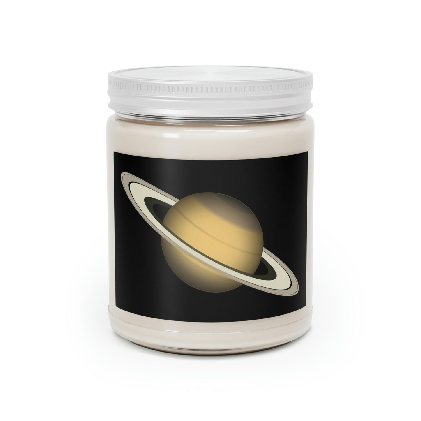 Saturn Planet Solar System Astronomy Science Scented Candle, Up to 60h, Soy Wax, 9oz Ichaku [Perfect Gifts Selection]