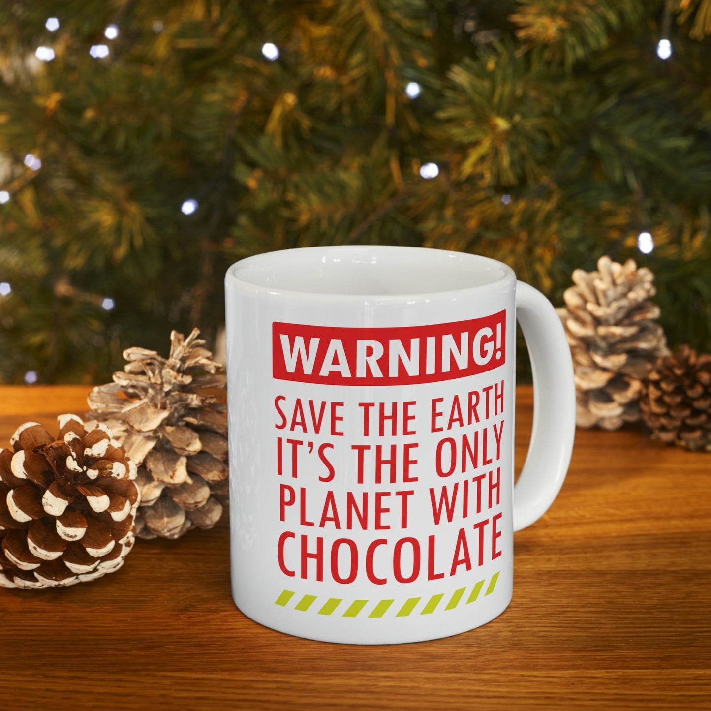 Save the Earth it's the Only Planet with Chocolate Ceramic Mug 11oz Ichaku [Perfect Gifts Selection]